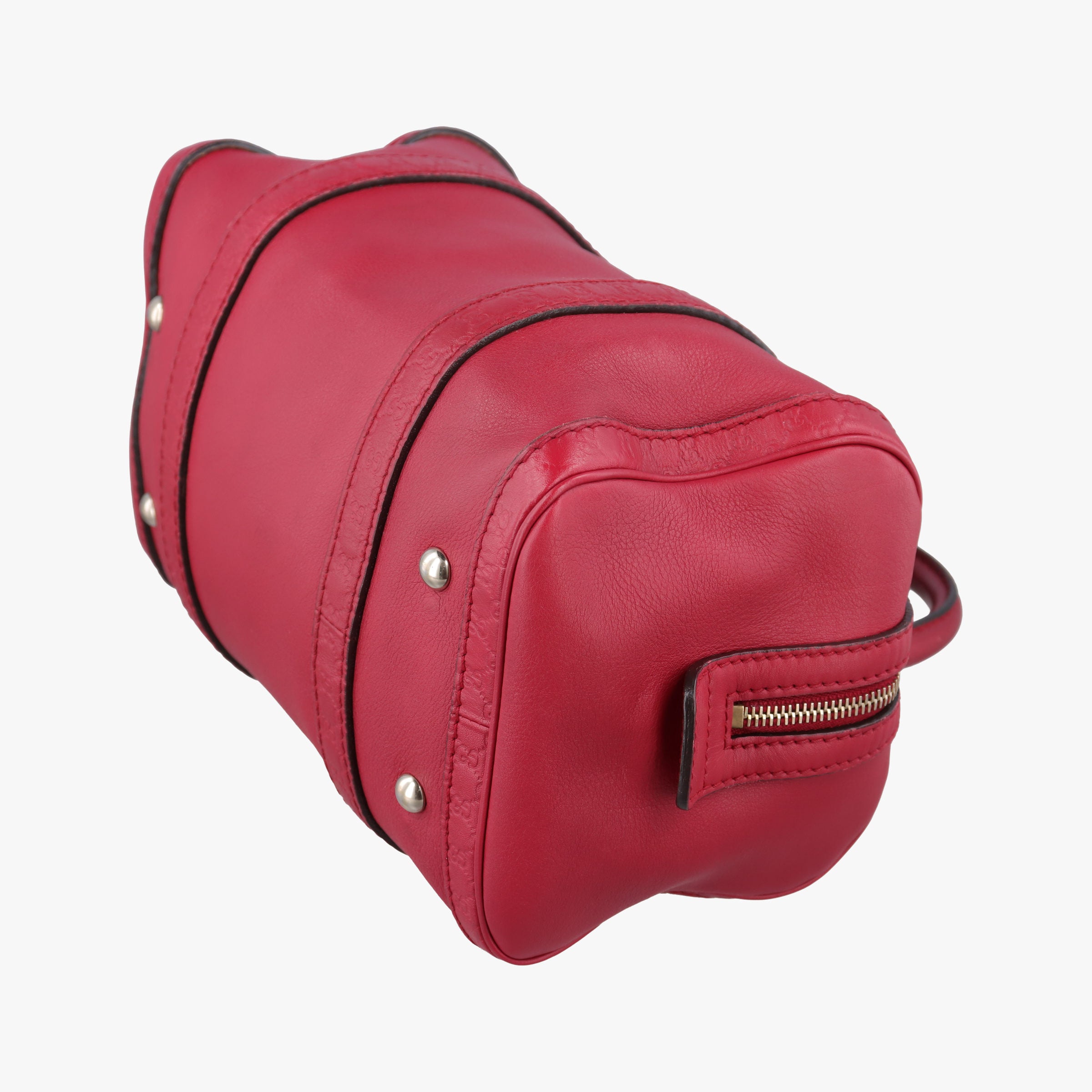 Vintage Gucci Microguccissima boston Red Leather 269876 shoulderbag | stylenewstar
