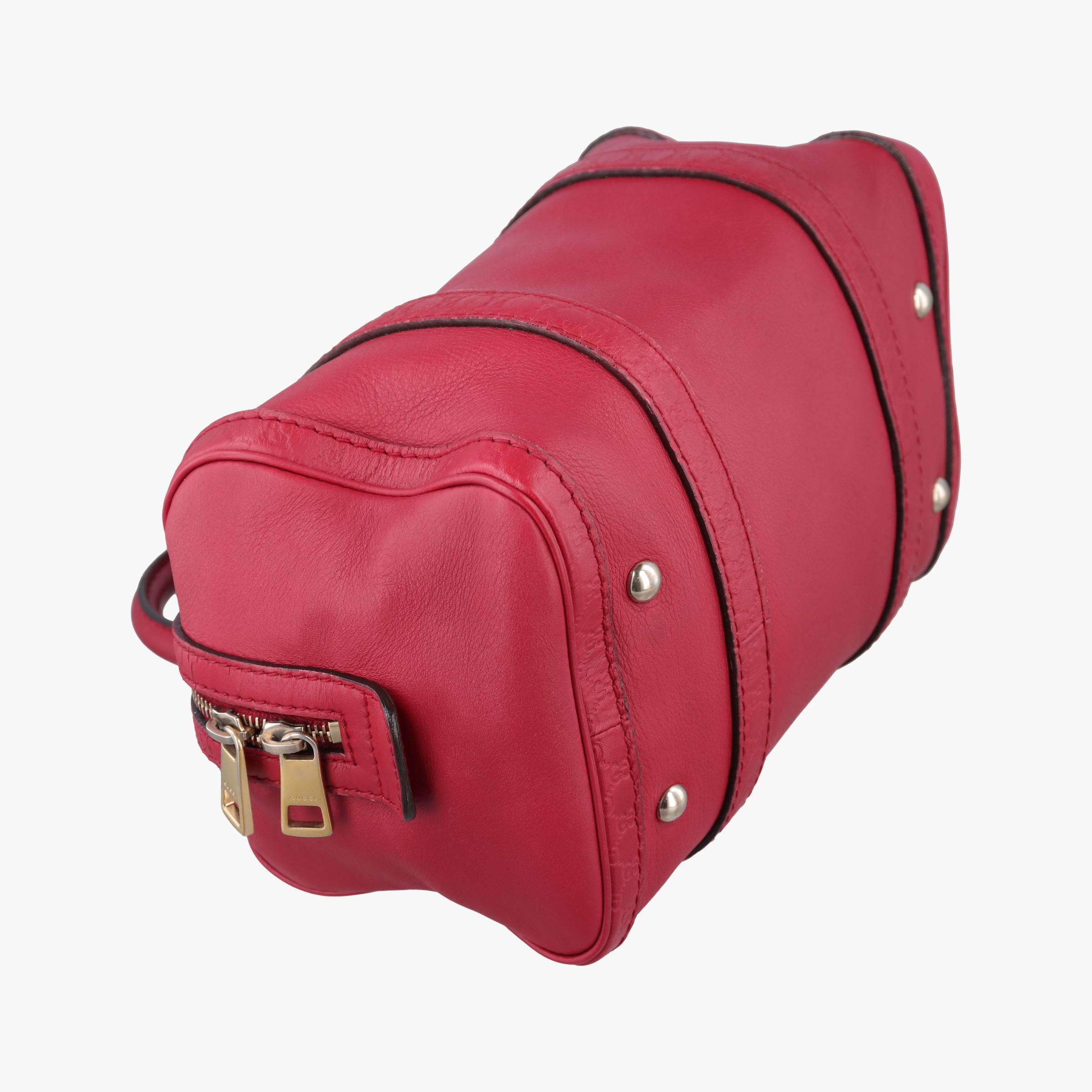 Vintage Gucci Microguccissima boston Red Leather 269876 shoulderbag | stylenewstar
