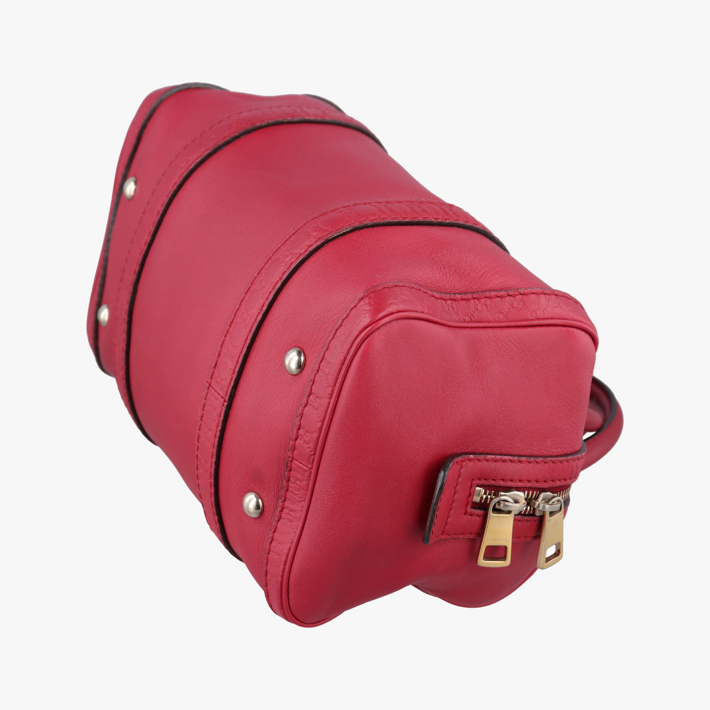 Vintage Gucci Microguccissima boston Red Leather 269876 shoulderbag | stylenewstar