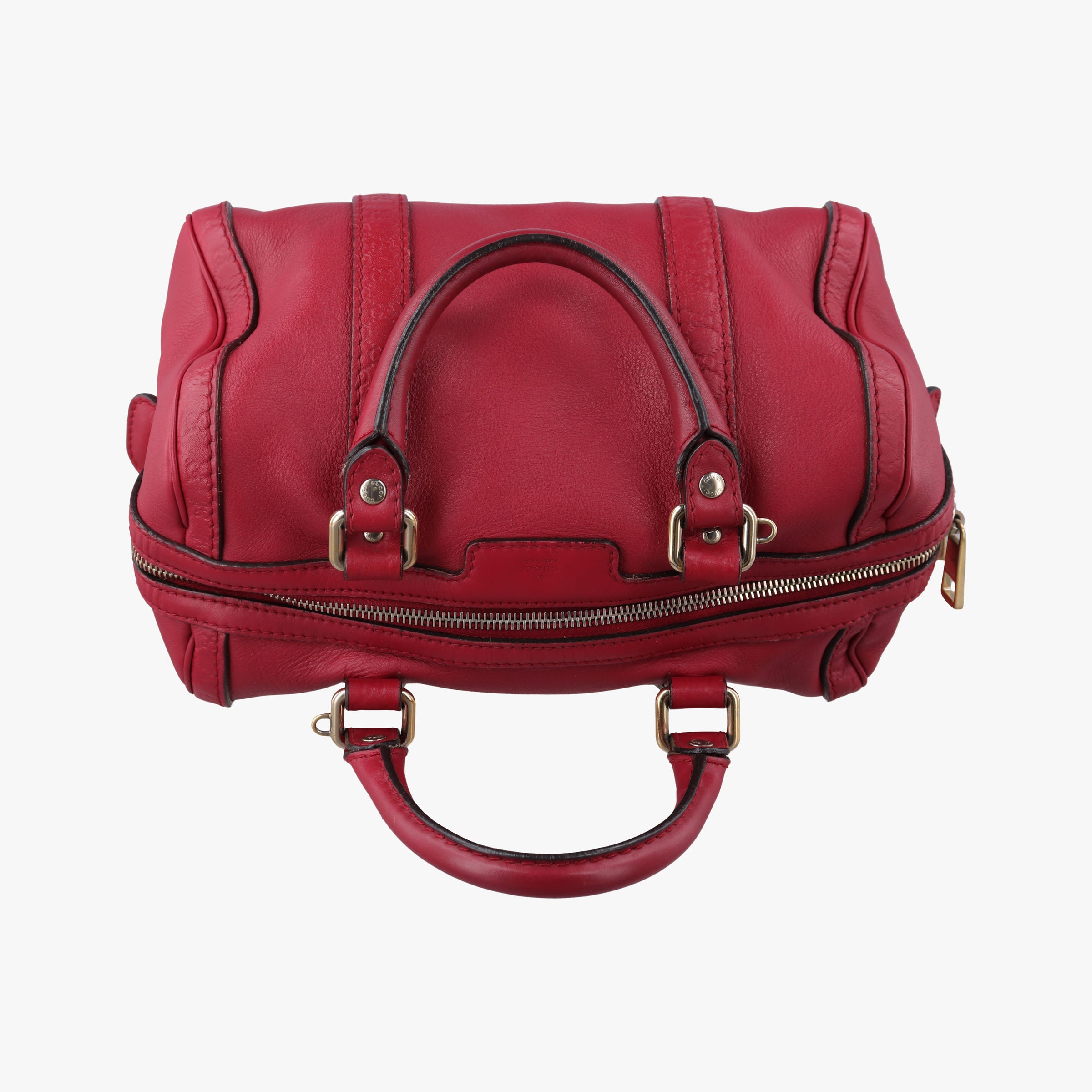 Vintage Gucci Microguccissima boston Red Leather 269876 shoulderbag | stylenewstar
