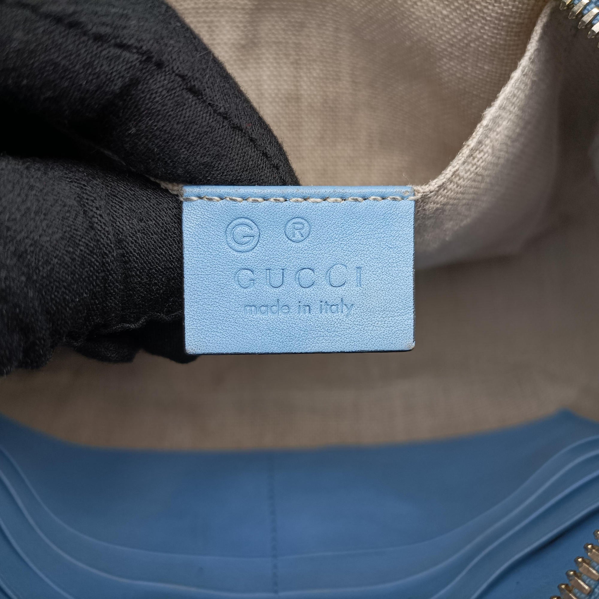 Secondhand Gucci Bree Microguccissima Blue Leather 449413 shoulderbag | stylenewstar