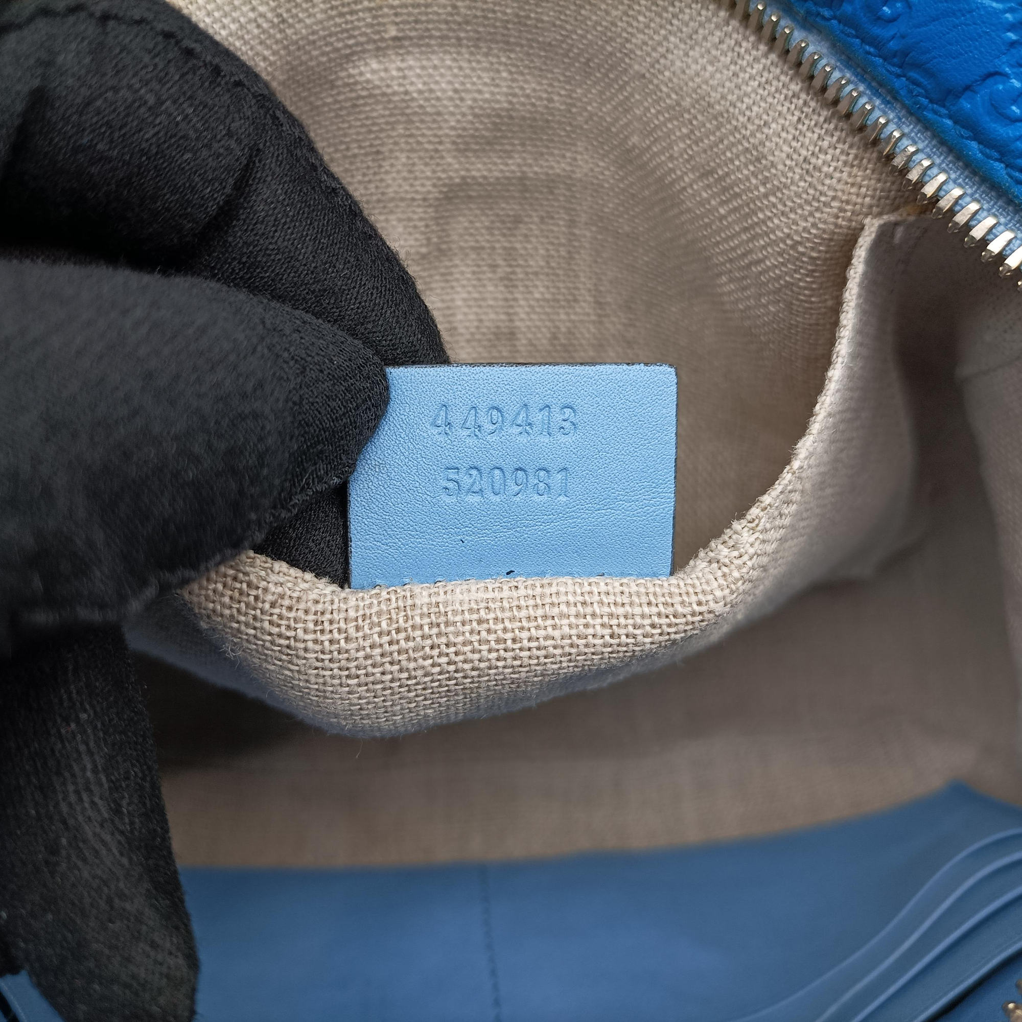 Secondhand Gucci Bree Microguccissima Blue Leather 449413 shoulderbag | stylenewstar