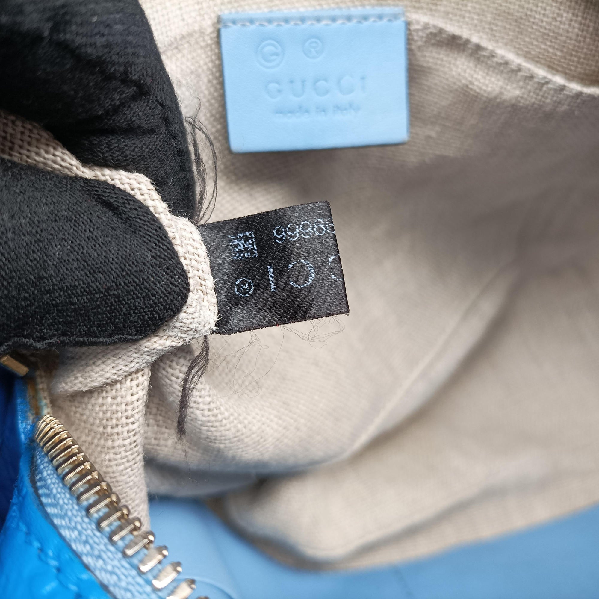 Secondhand Gucci Bree Microguccissima Blue Leather 449413 shoulderbag | stylenewstar