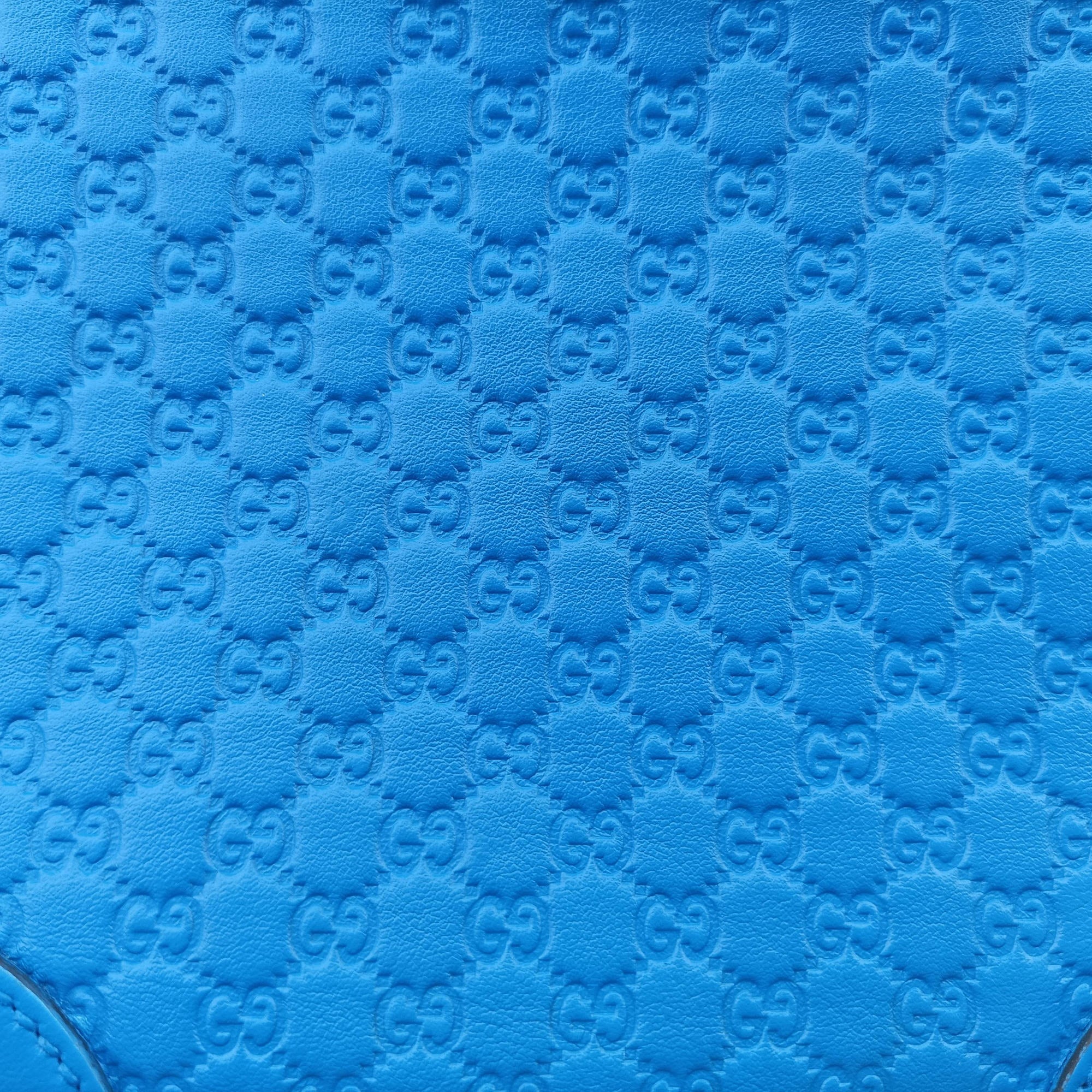 Secondhand Gucci Bree Microguccissima Blue Leather 449413 shoulderbag | stylenewstar