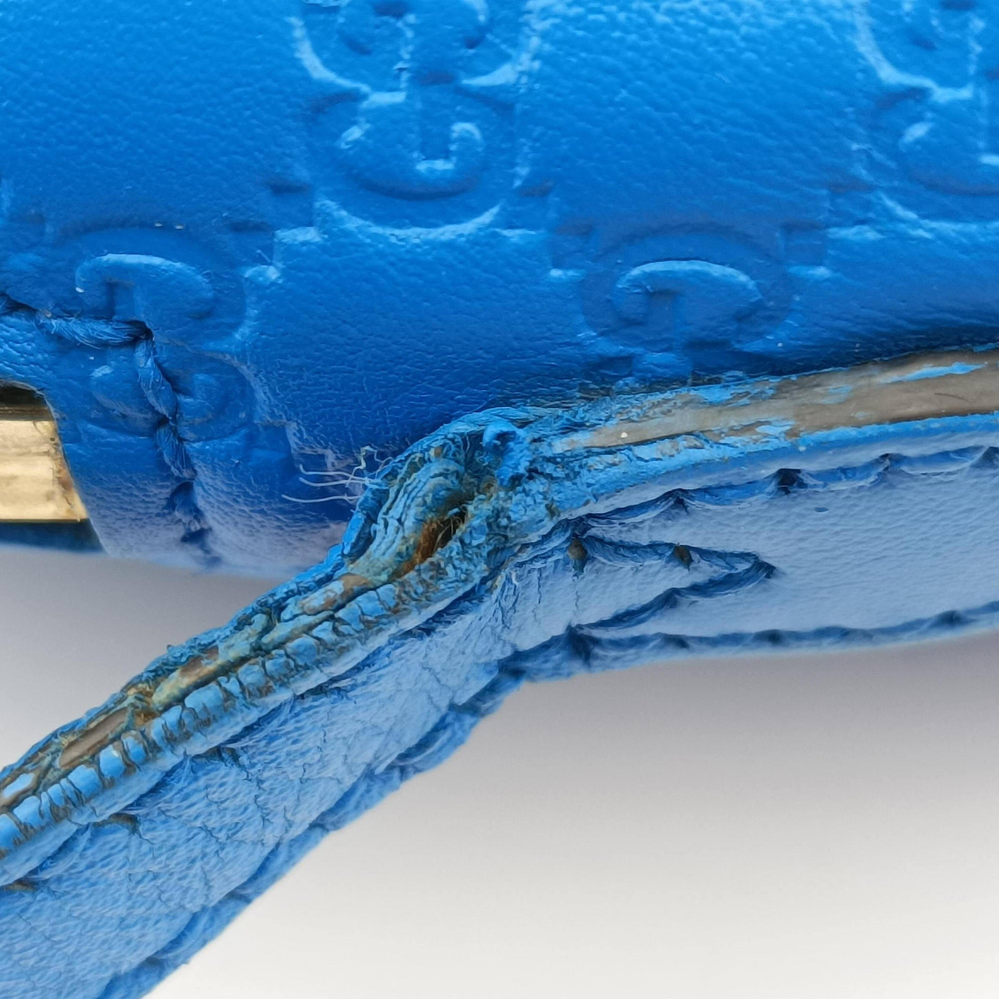 Secondhand Gucci Bree Microguccissima Blue Leather 449413 shoulderbag | stylenewstar