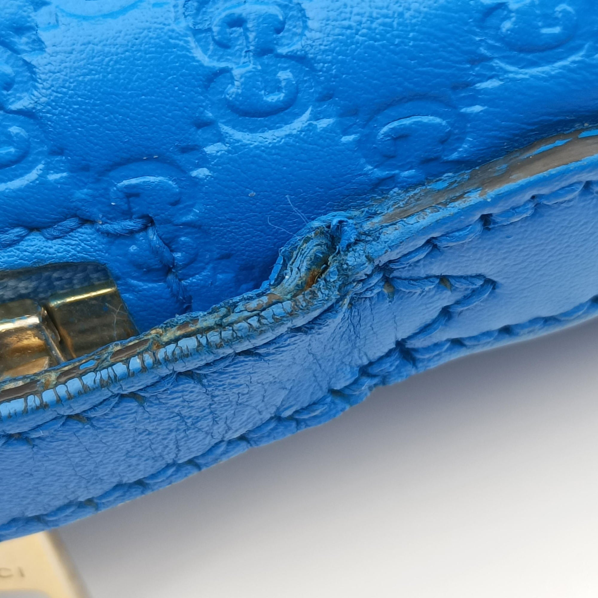 Secondhand Gucci Bree Microguccissima Blue Leather 449413 shoulderbag | stylenewstar