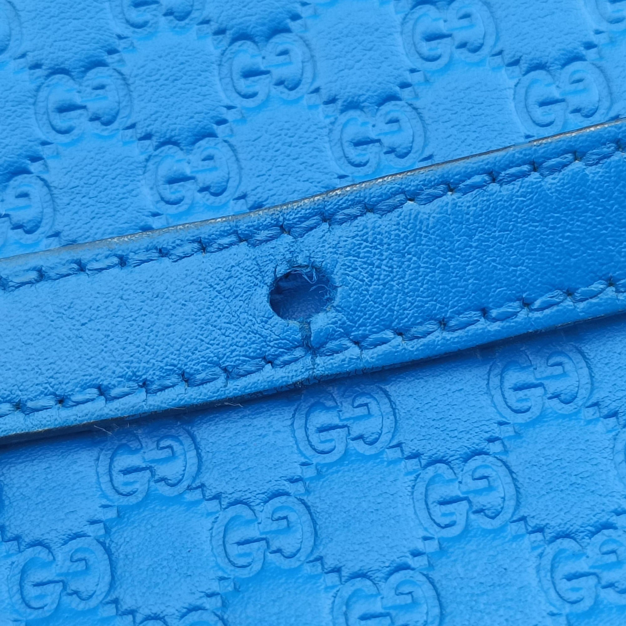 Secondhand Gucci Bree Microguccissima Blue Leather 449413 shoulderbag | stylenewstar