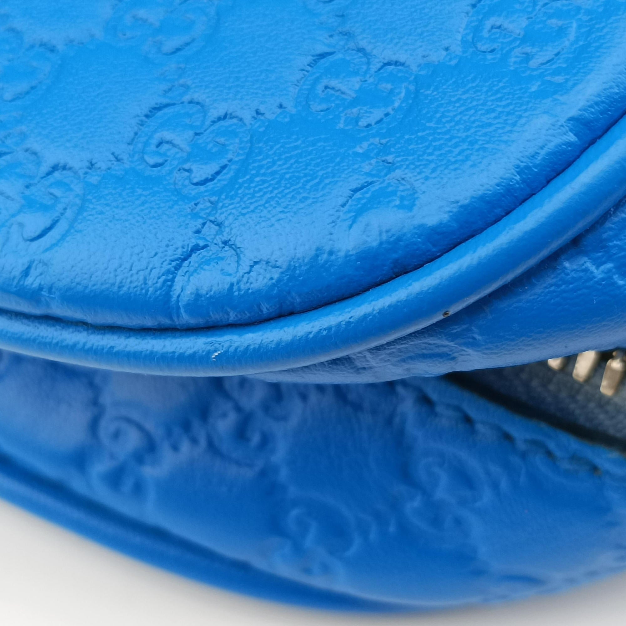 Secondhand Gucci Bree Microguccissima Blue Leather 449413 shoulderbag | stylenewstar