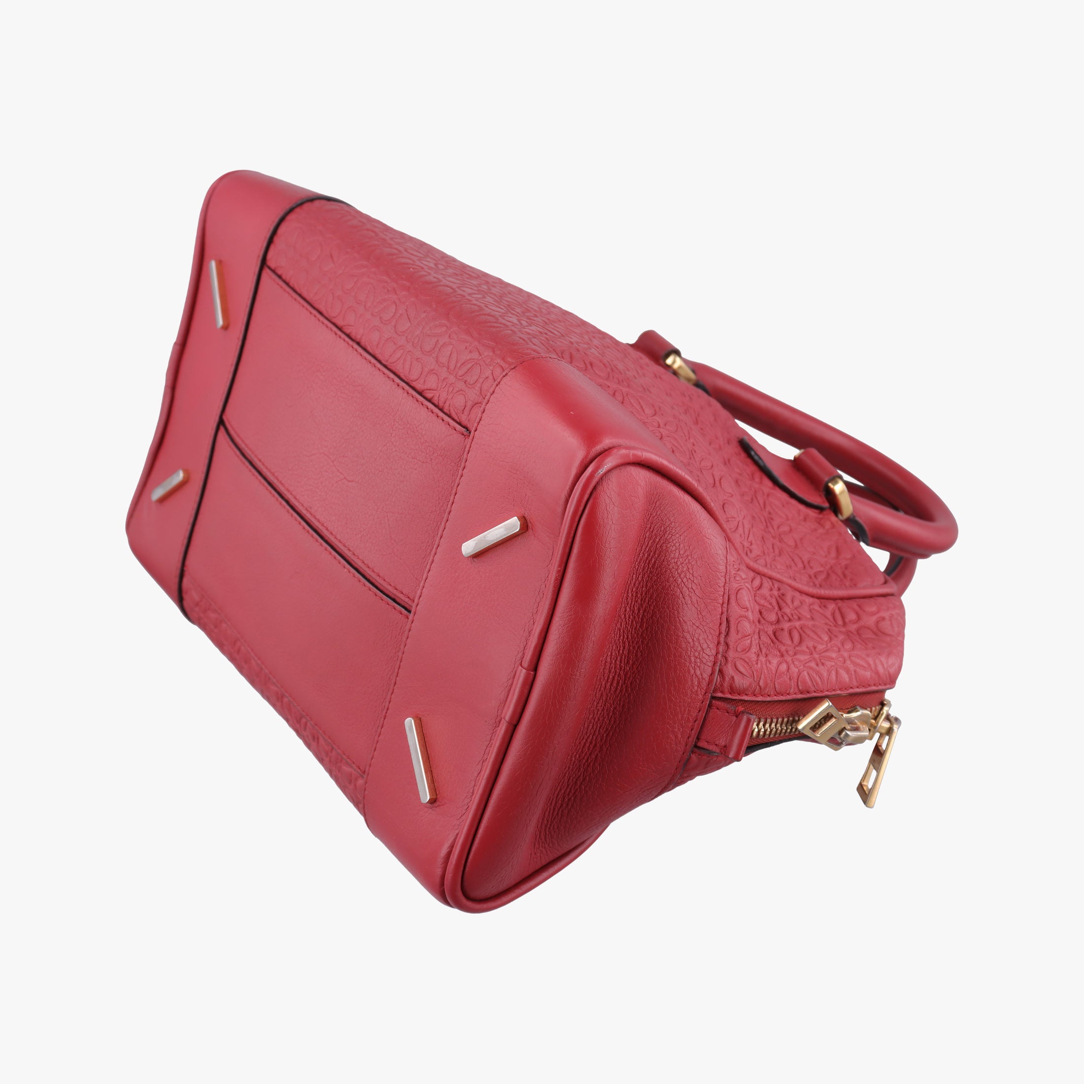 Vintage Loewe Amazona 75 Red Leather 301 55 L01 shoulderbag | stylenewstar