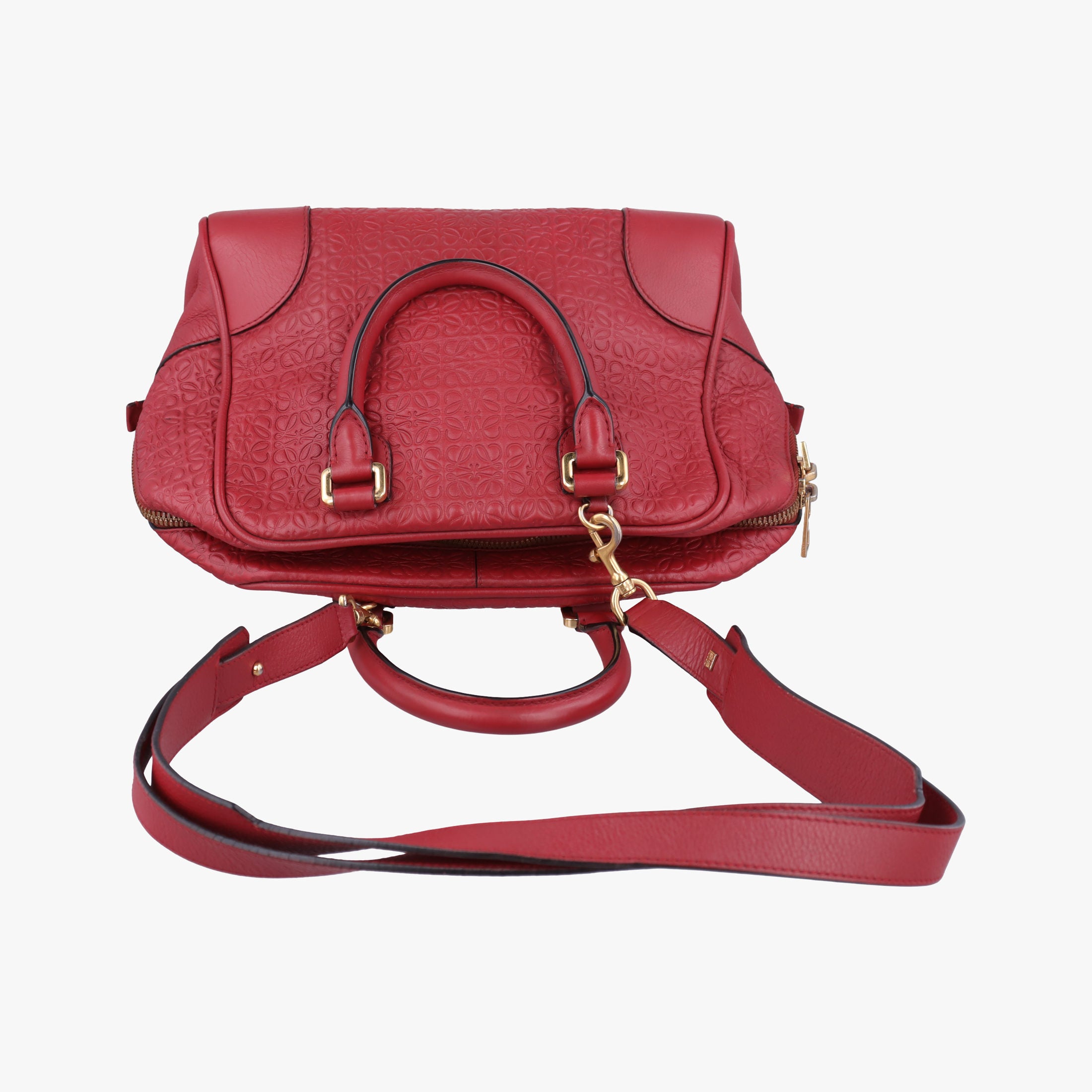 Vintage Loewe Amazona 75 Red Leather 301 55 L01 shoulderbag | stylenewstar