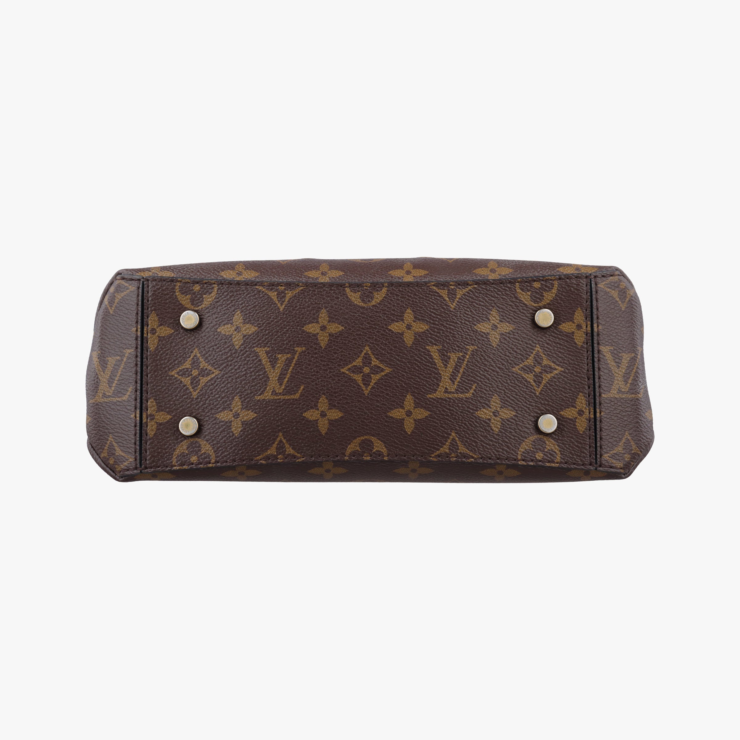 Pre-owned Louis Vuitton One-handle Flap MM　　 brown×black Monogram Canvas×calf leather M43125 shoulderbag | stylenewstar