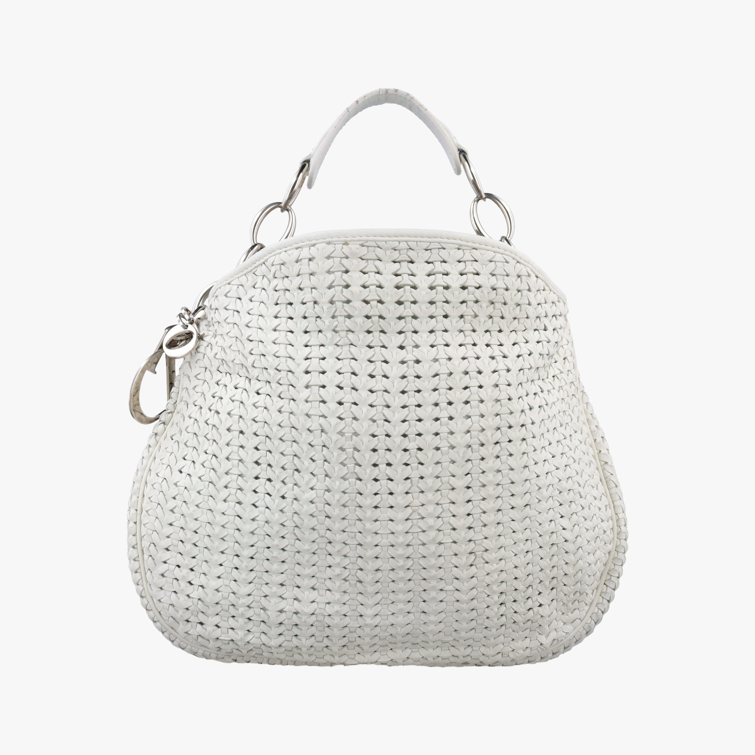 Pre-owned Christian Dior Soft lady dior hobo White lambskin  handbag | stylenewstar
