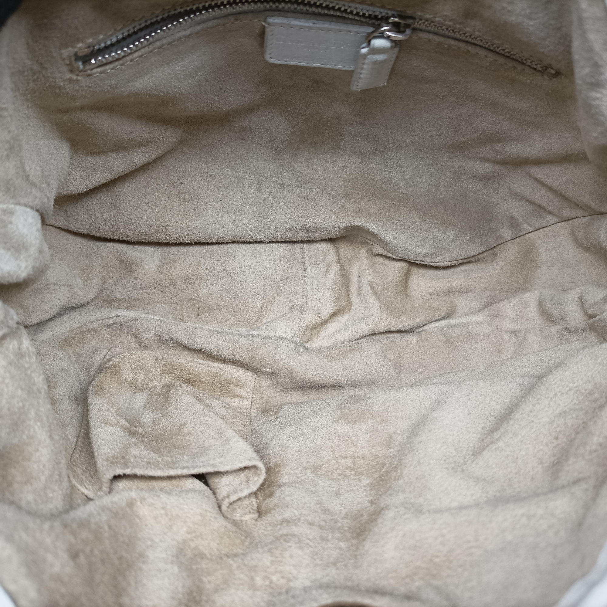 Pre-owned Christian Dior Soft lady dior hobo White lambskin  handbag | stylenewstar