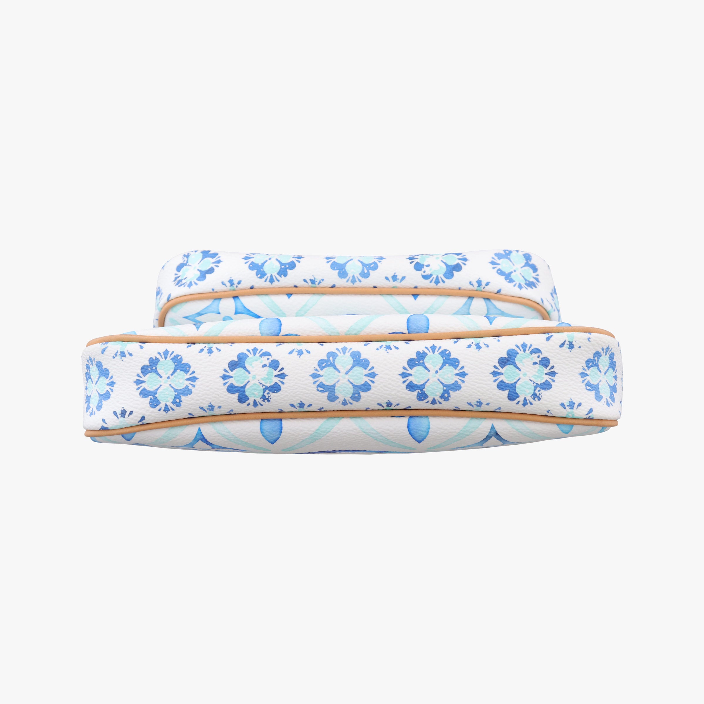 Pre-owned Louis Vuitton MULTI POCHETTE ACCESSOIRES White x Blue x Beige Monogram Tile Canvas M25374 shoulderbag | stylenewstar