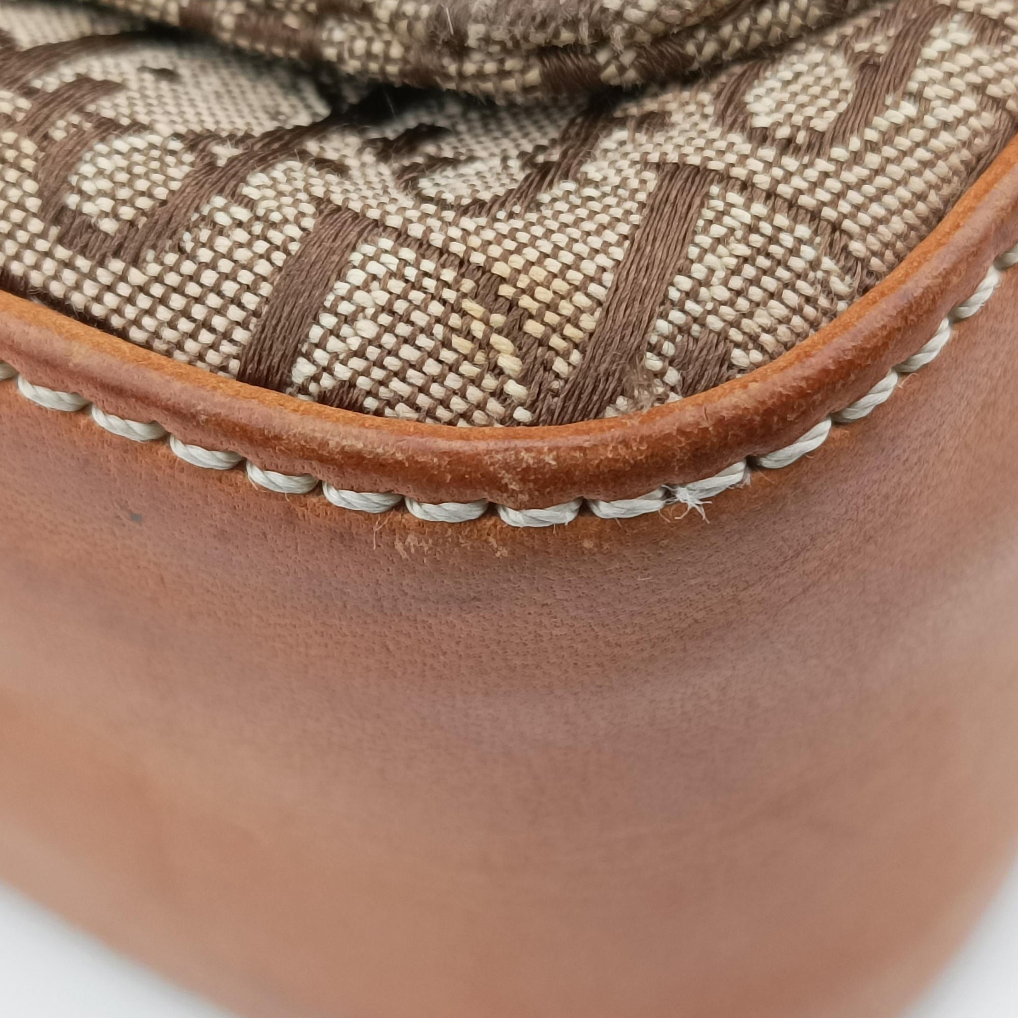 Vintage Christian Dior Street Chic Brown canvasxleather  shoulderbag | stylenewstar