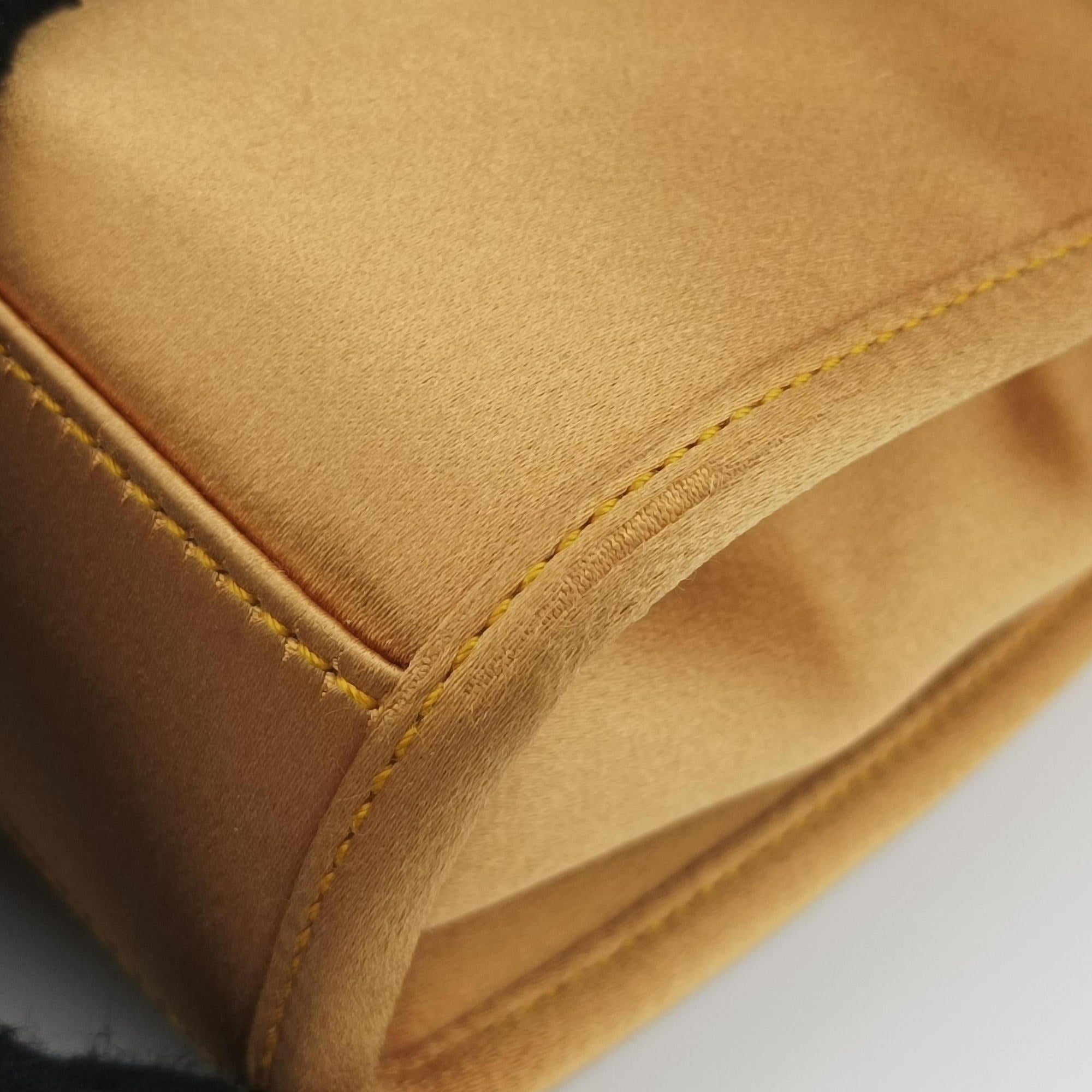 Secondhand Gucci Jackie Golden silk  handbag | stylenewstar