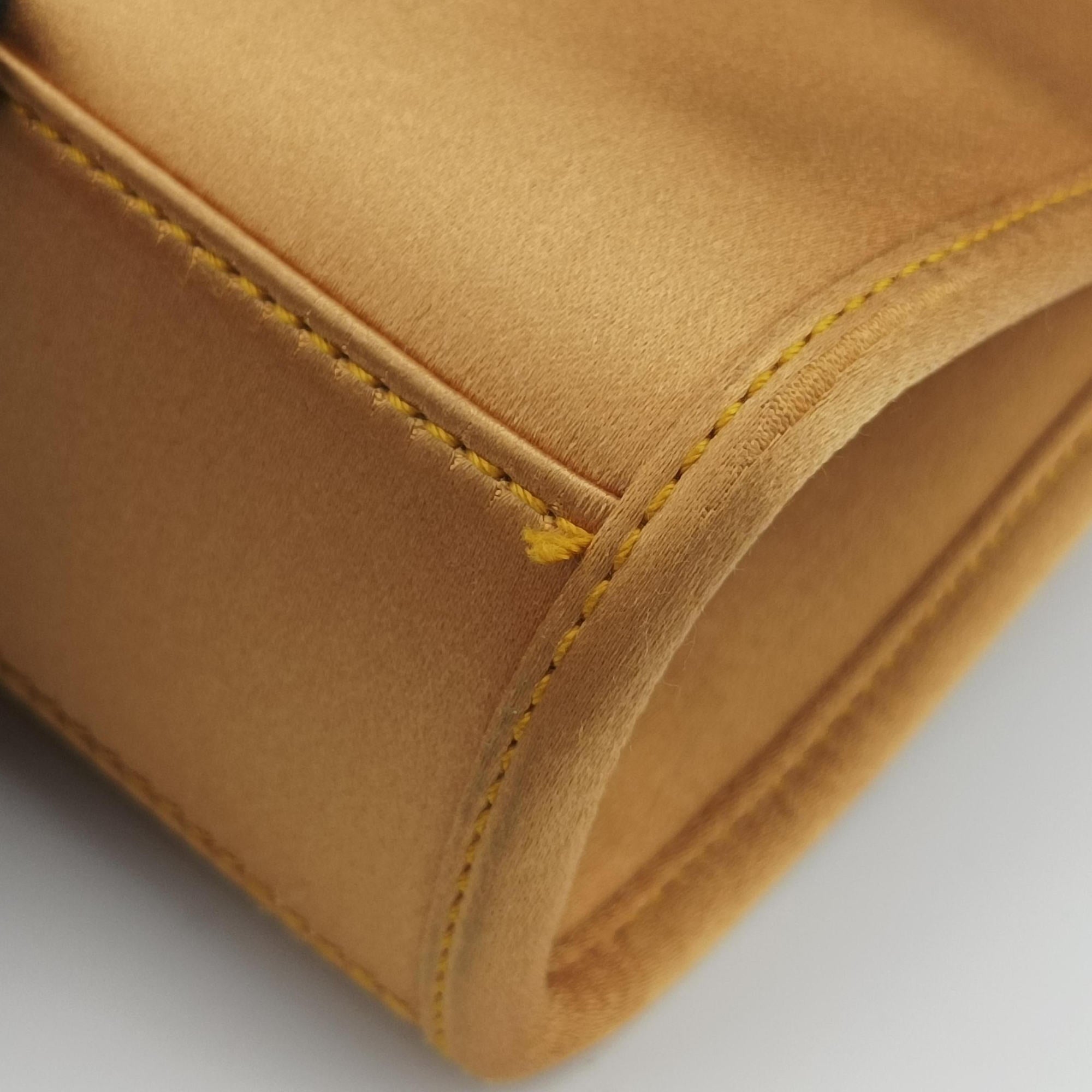 Secondhand Gucci Jackie Golden silk  handbag | stylenewstar