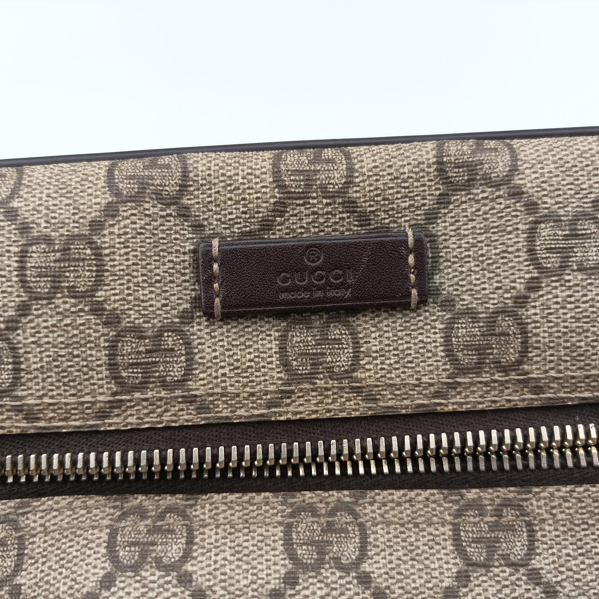Pre-owned Gucci GG Supreme Messenger Beige×Brown PVC coated canvas×leather 201443 shoulderbag | stylenewstar