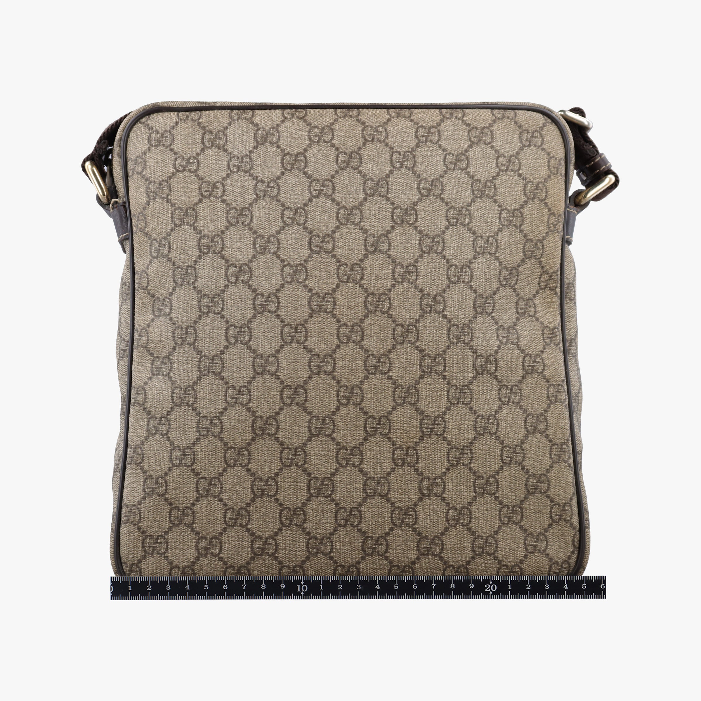 Pre-owned Gucci GG Supreme Messenger Beige×Brown PVC coated canvas×leather 201443 shoulderbag | stylenewstar