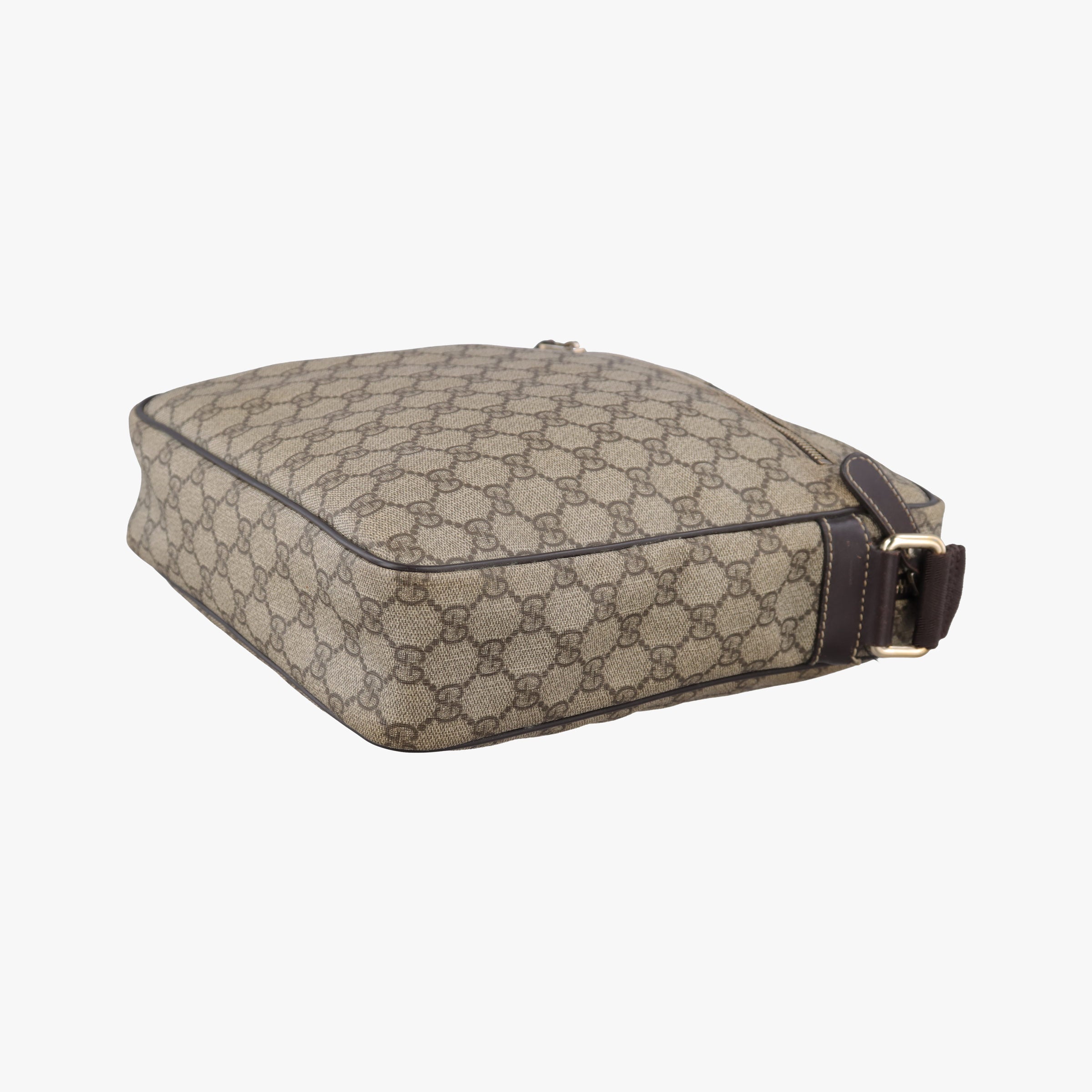 Pre-owned Gucci GG Supreme Messenger Beige×Brown PVC coated canvas×leather 201443 shoulderbag | stylenewstar