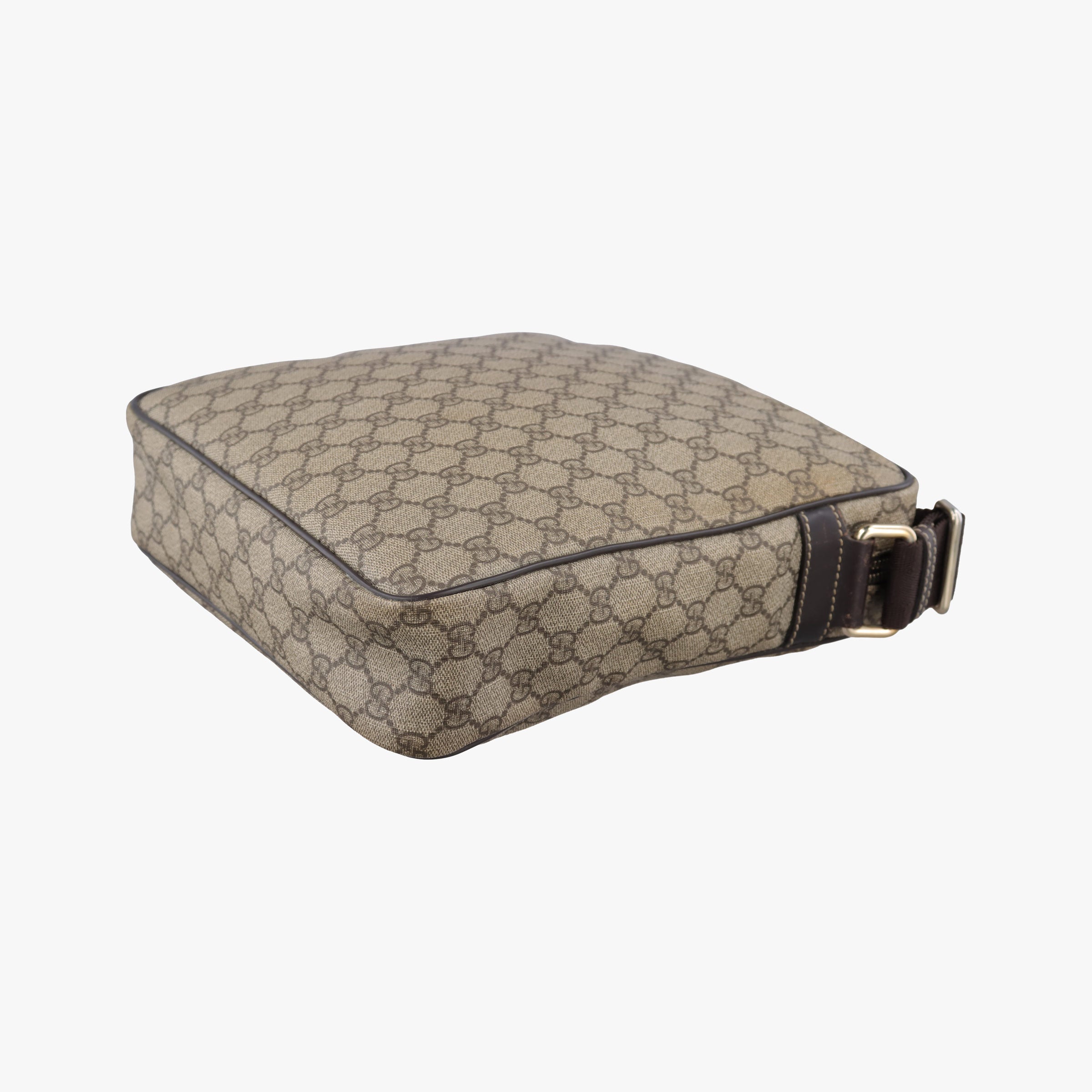 Pre-owned Gucci GG Supreme Messenger Beige×Brown PVC coated canvas×leather 201443 shoulderbag | stylenewstar