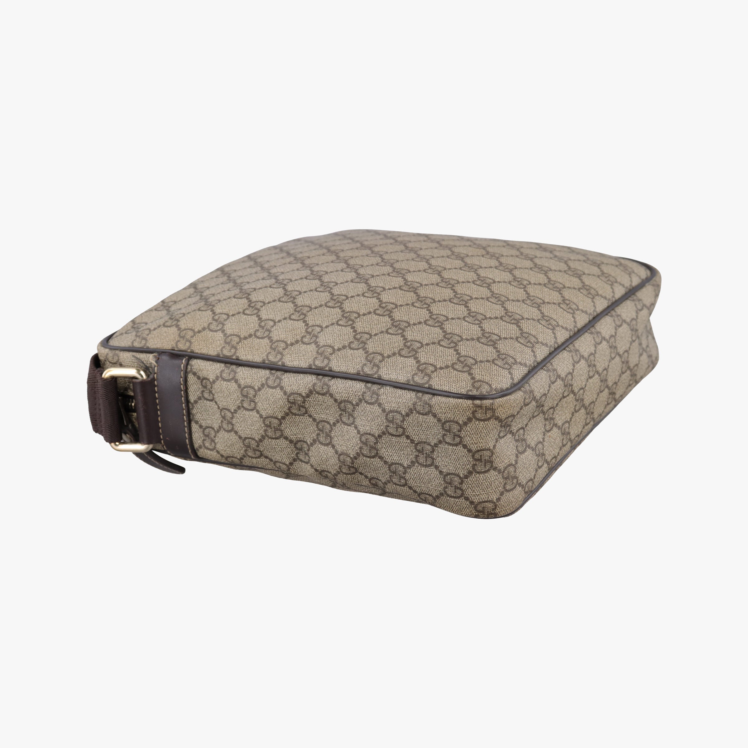 Pre-owned Gucci GG Supreme Messenger Beige×Brown PVC coated canvas×leather 201443 shoulderbag | stylenewstar