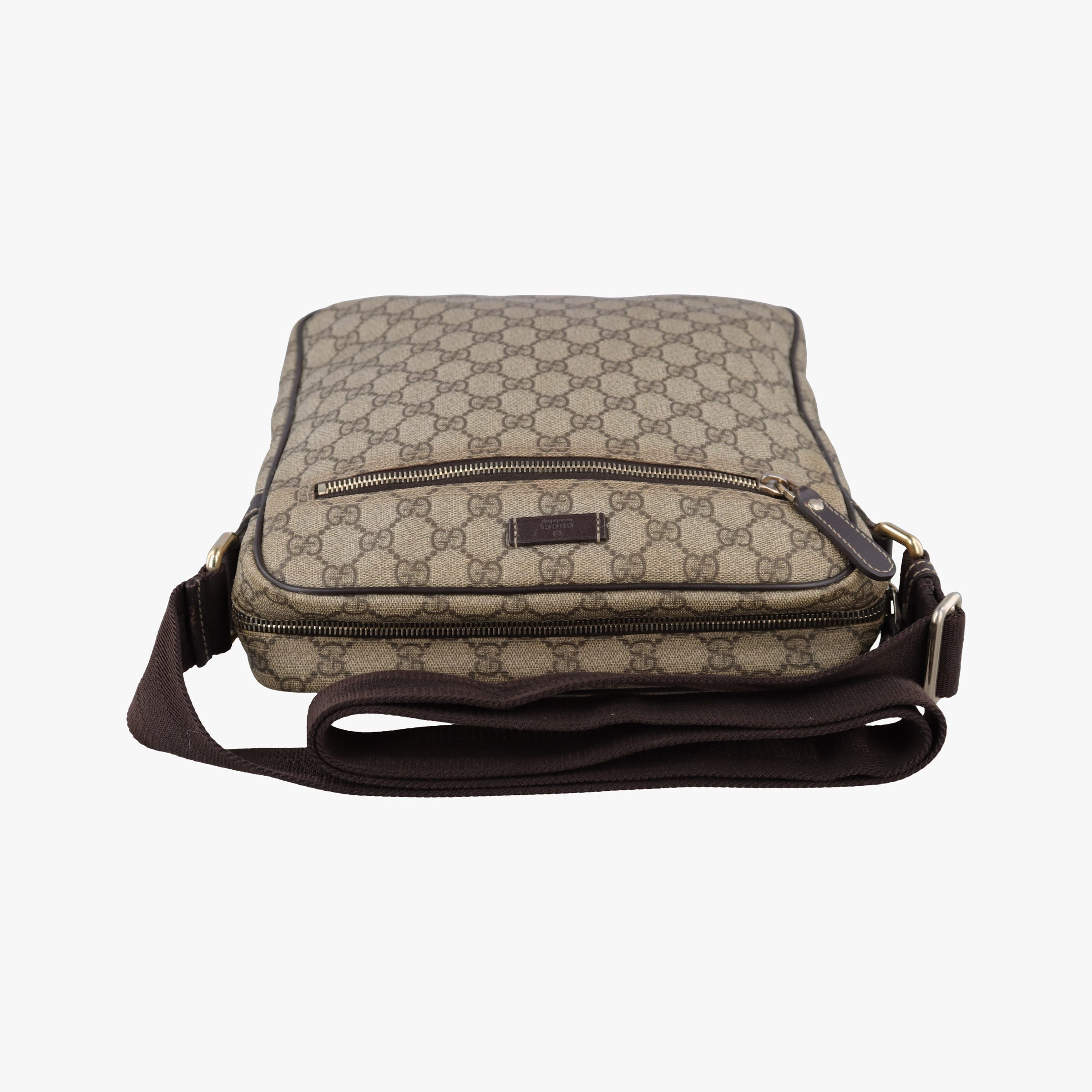 Pre-owned Gucci GG Supreme Messenger Beige×Brown PVC coated canvas×leather 201443 shoulderbag | stylenewstar