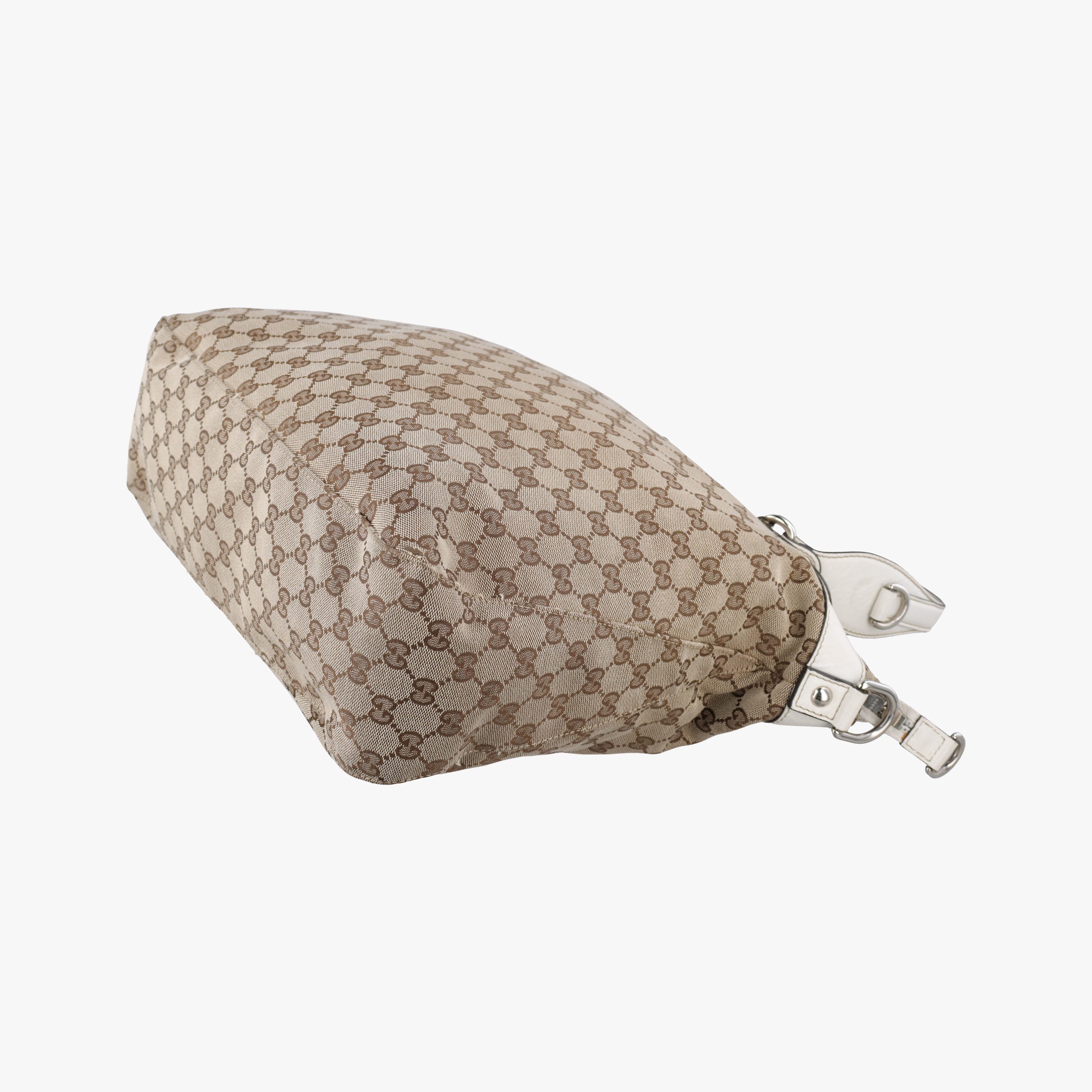 Pre-owned Gucci Icon bit Beige×White canvas× leather 232949 shoulderbag | stylenewstar