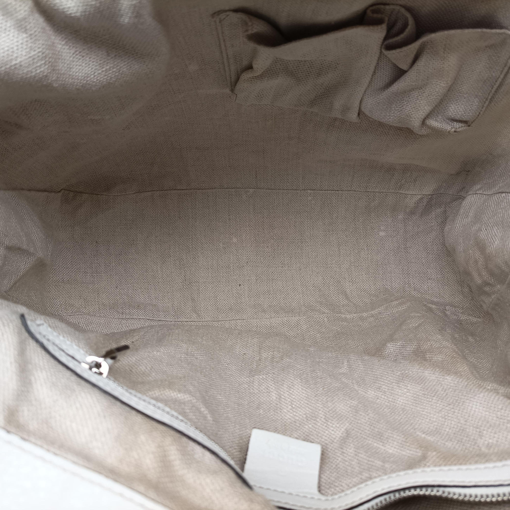 Pre-owned Gucci Icon bit Beige×White canvas× leather 232949 shoulderbag | stylenewstar