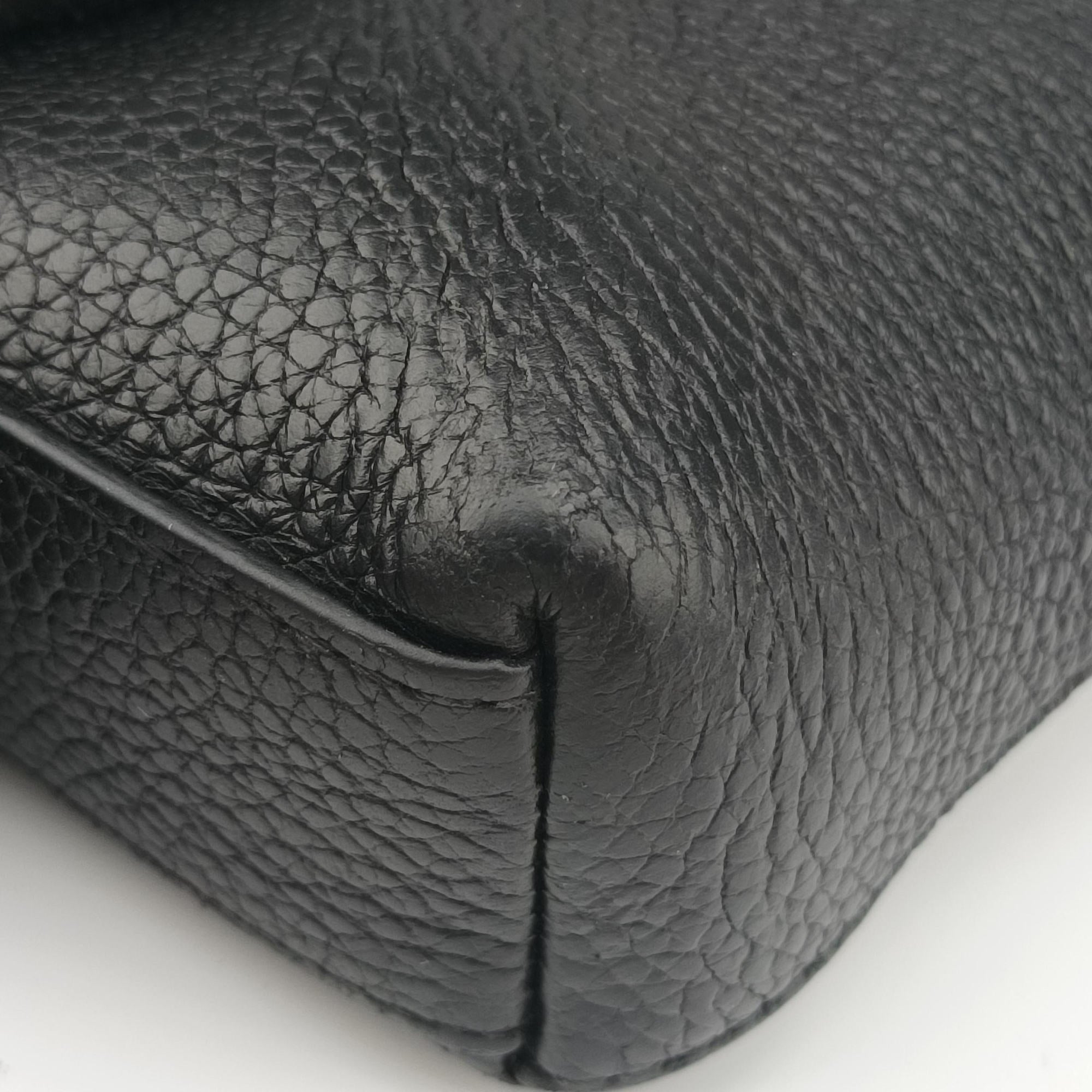 Pre-owned Louis Vuitton ARMAND Briefcase PM Noir Taurillon leather M53488 handbag | stylenewstar