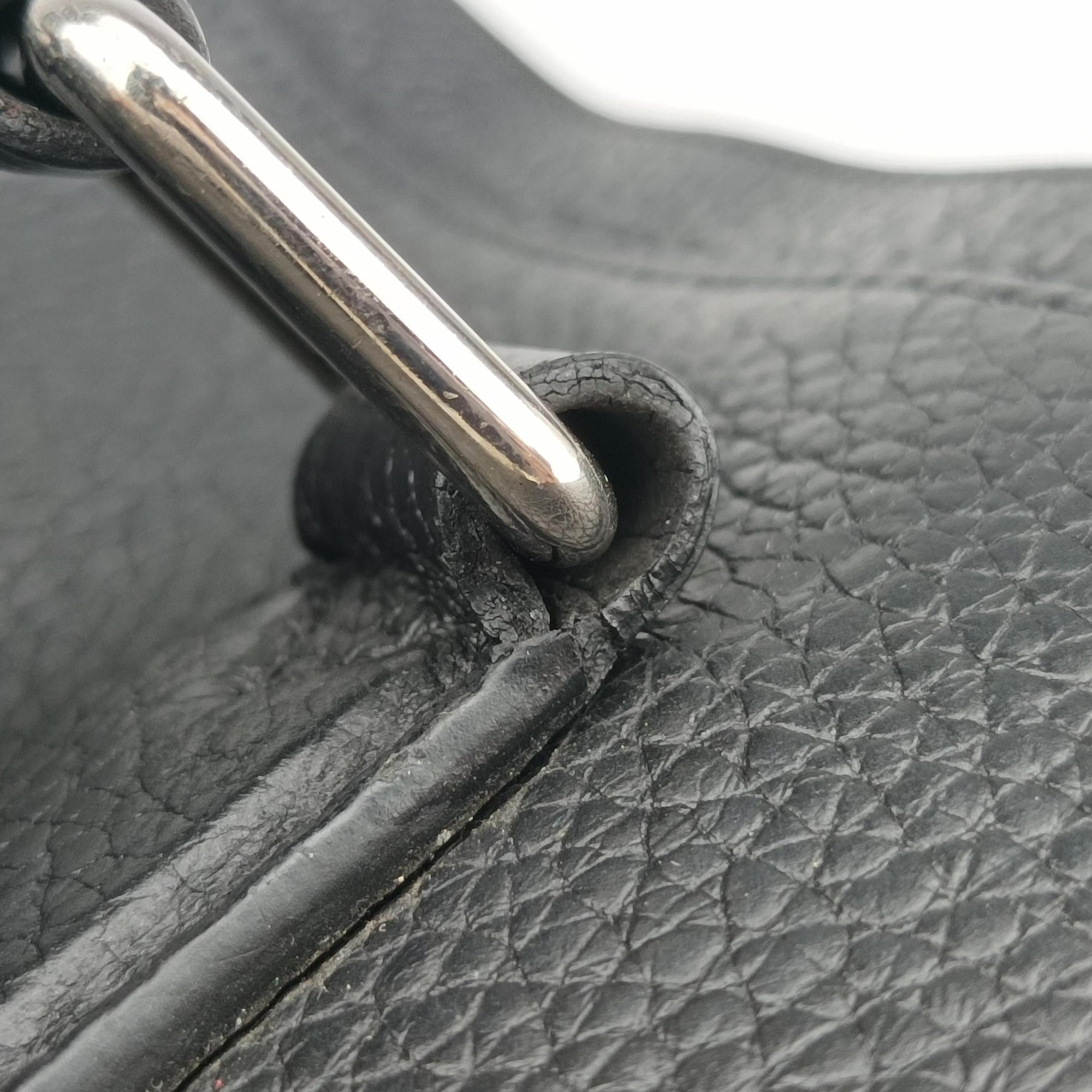 Pre-owned Louis Vuitton ARMAND Briefcase PM Noir Taurillon leather M53488 handbag | stylenewstar
