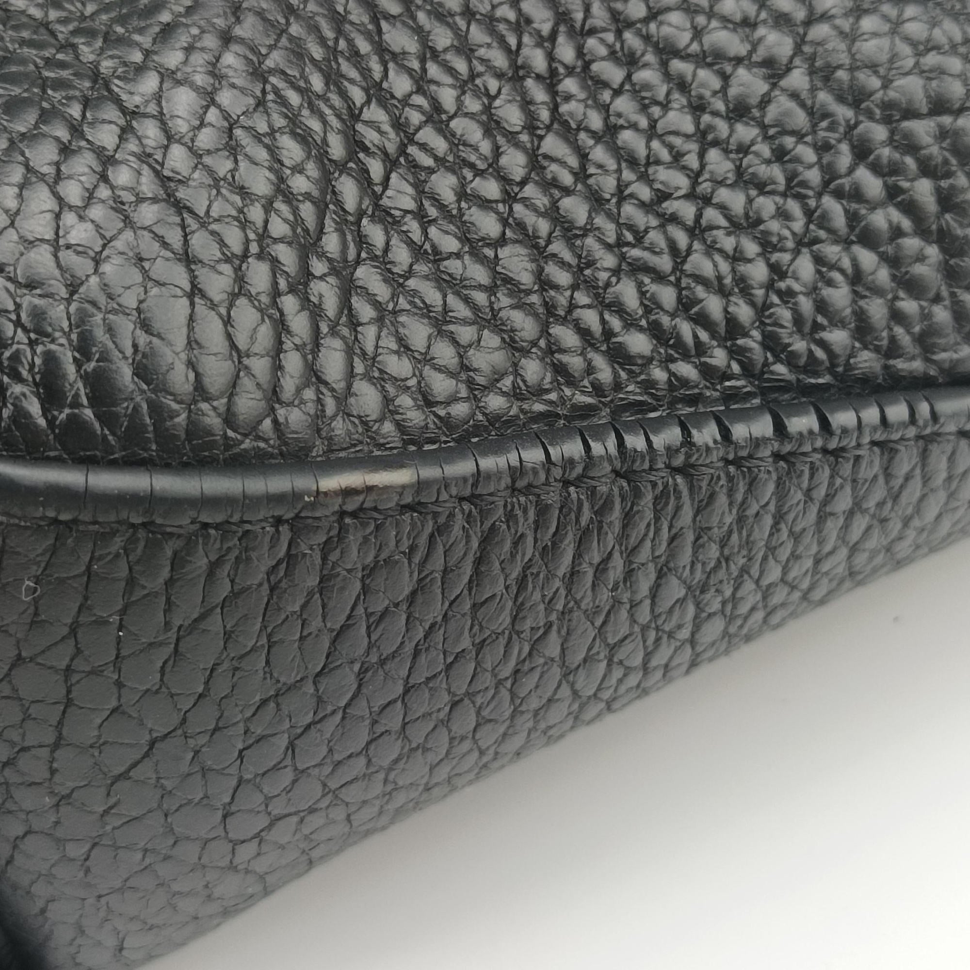Pre-owned Louis Vuitton ARMAND Briefcase PM Noir Taurillon leather M53488 handbag | stylenewstar