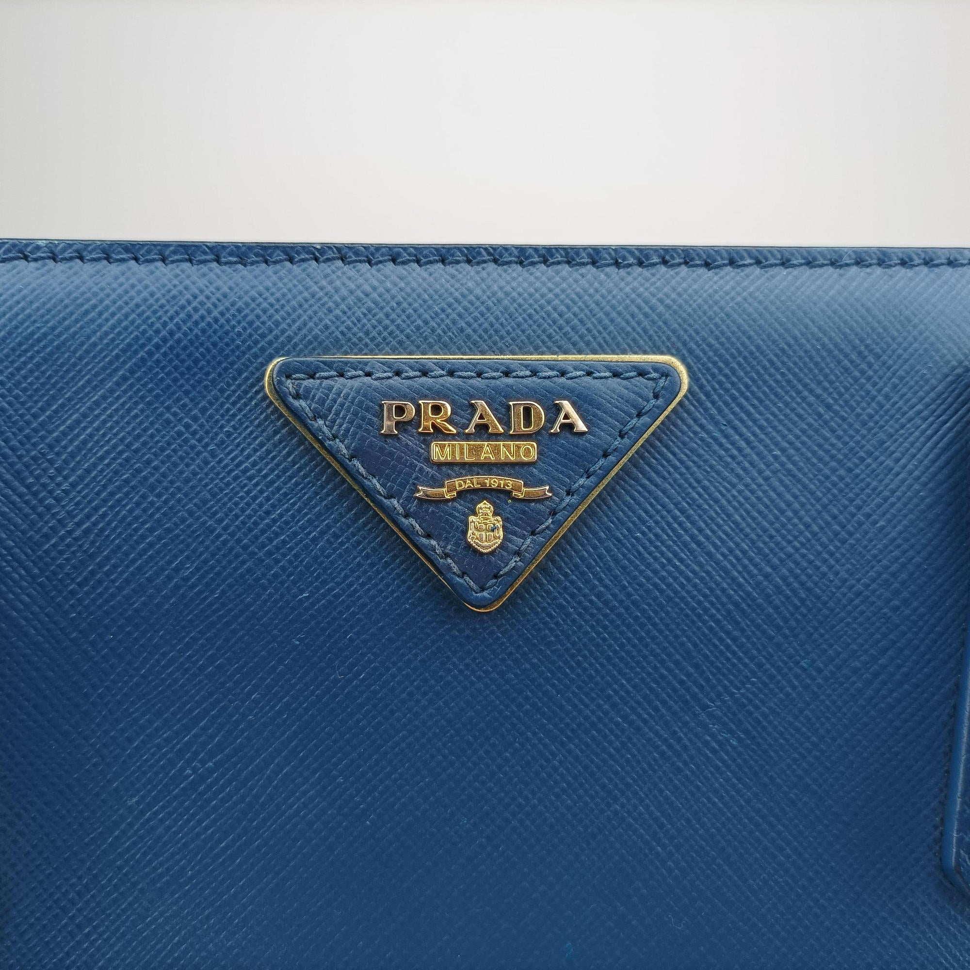 Secondhand Prada Galleria Blue SAFFIANO Leather BN2274 handbag | stylenewstar
