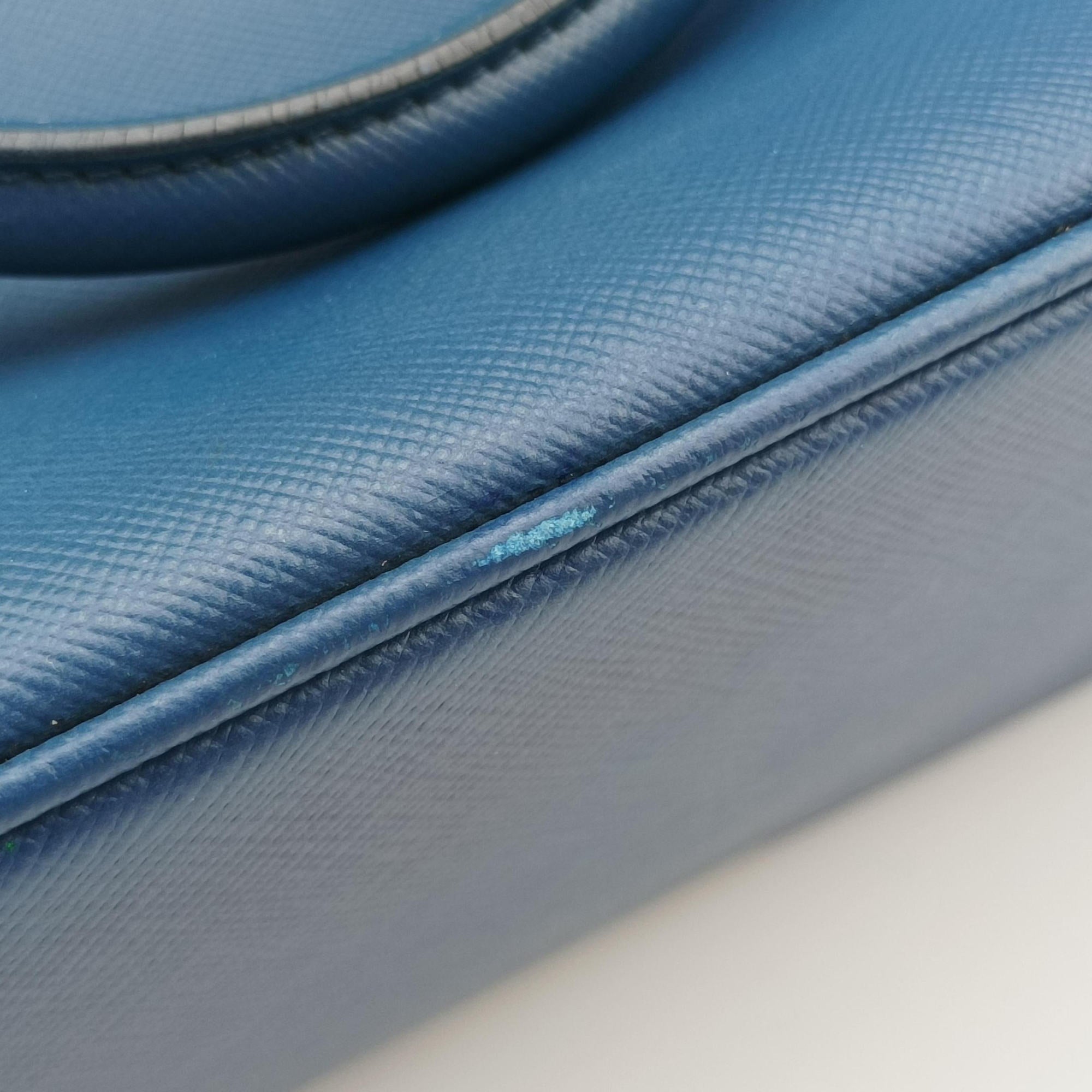 Secondhand Prada Galleria Blue SAFFIANO Leather BN2274 handbag | stylenewstar