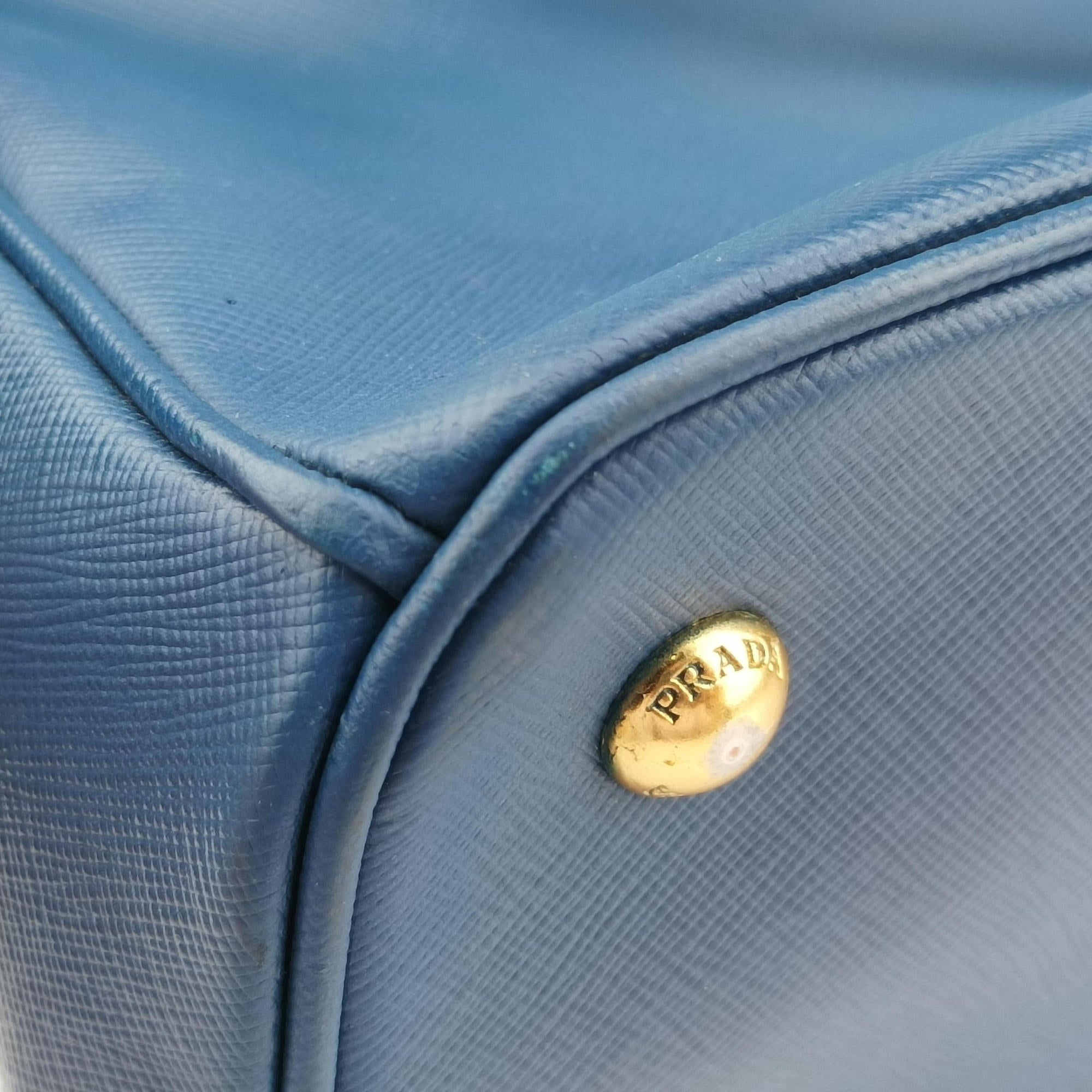Secondhand Prada Galleria Blue SAFFIANO Leather BN2274 handbag | stylenewstar