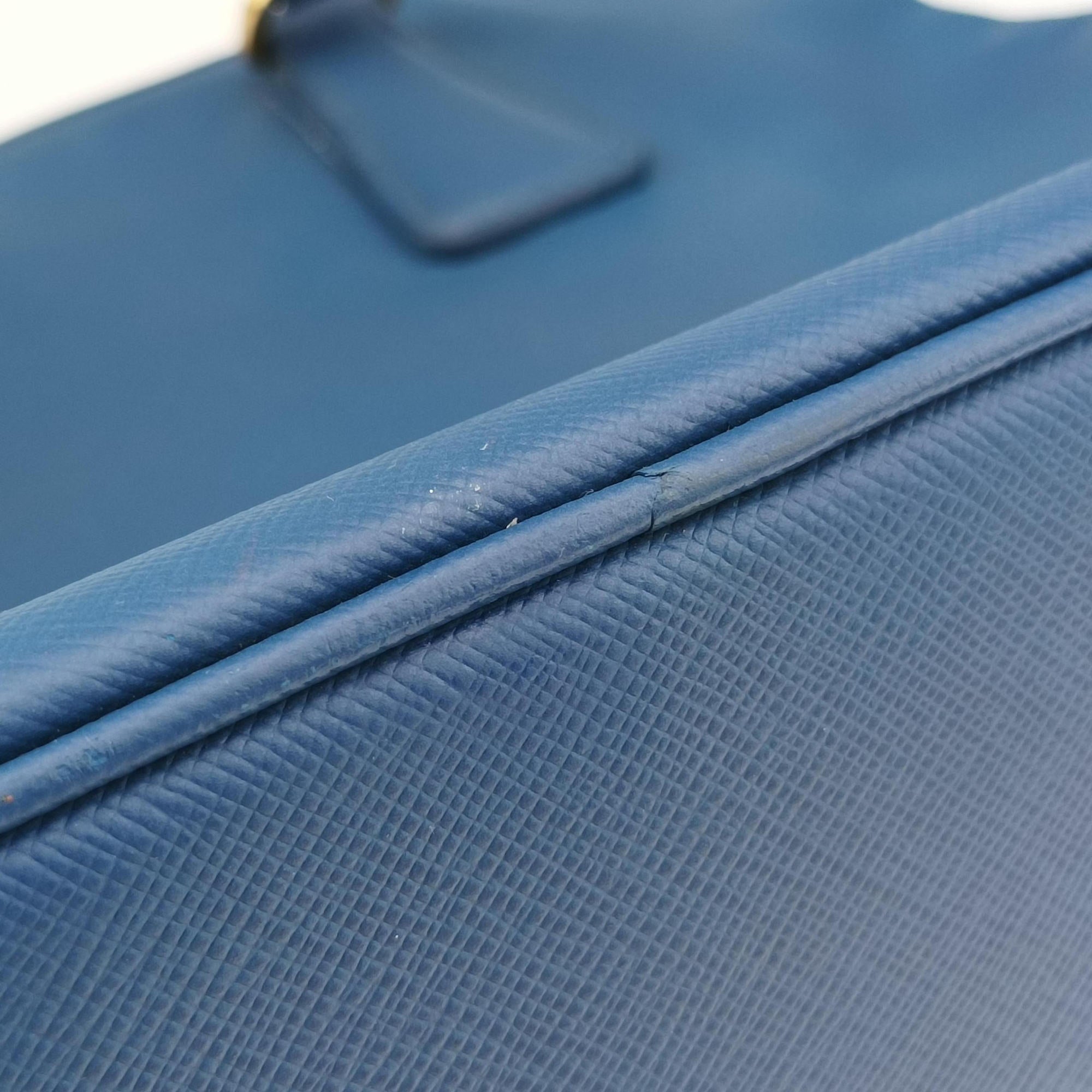 Secondhand Prada Galleria Blue SAFFIANO Leather BN2274 handbag | stylenewstar
