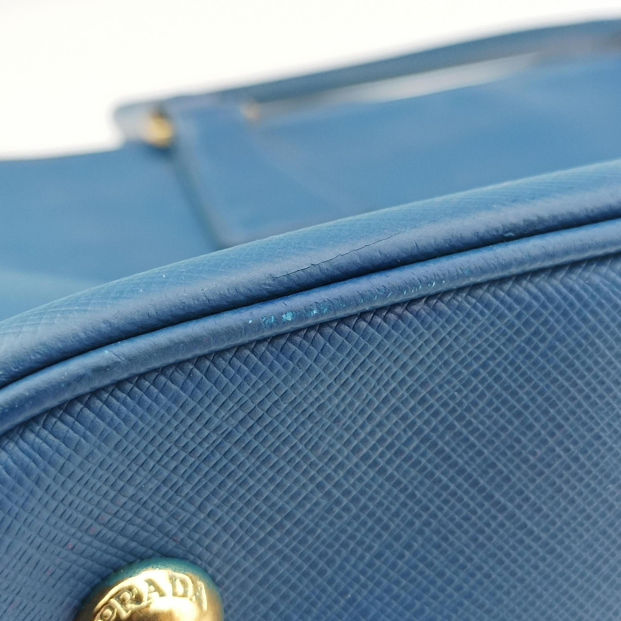 Secondhand Prada Galleria Blue SAFFIANO Leather BN2274 handbag | stylenewstar