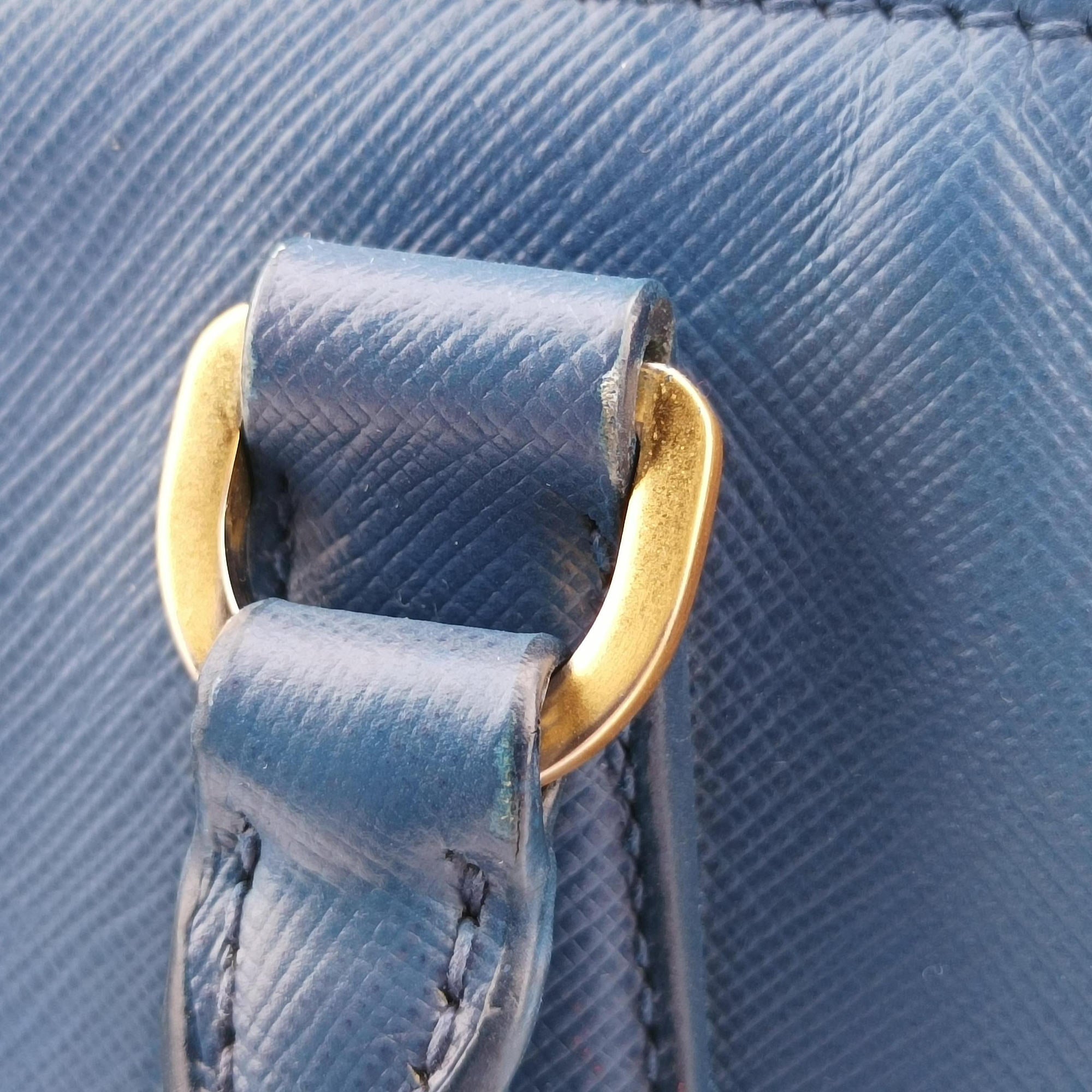 Secondhand Prada Galleria Blue SAFFIANO Leather BN2274 handbag | stylenewstar