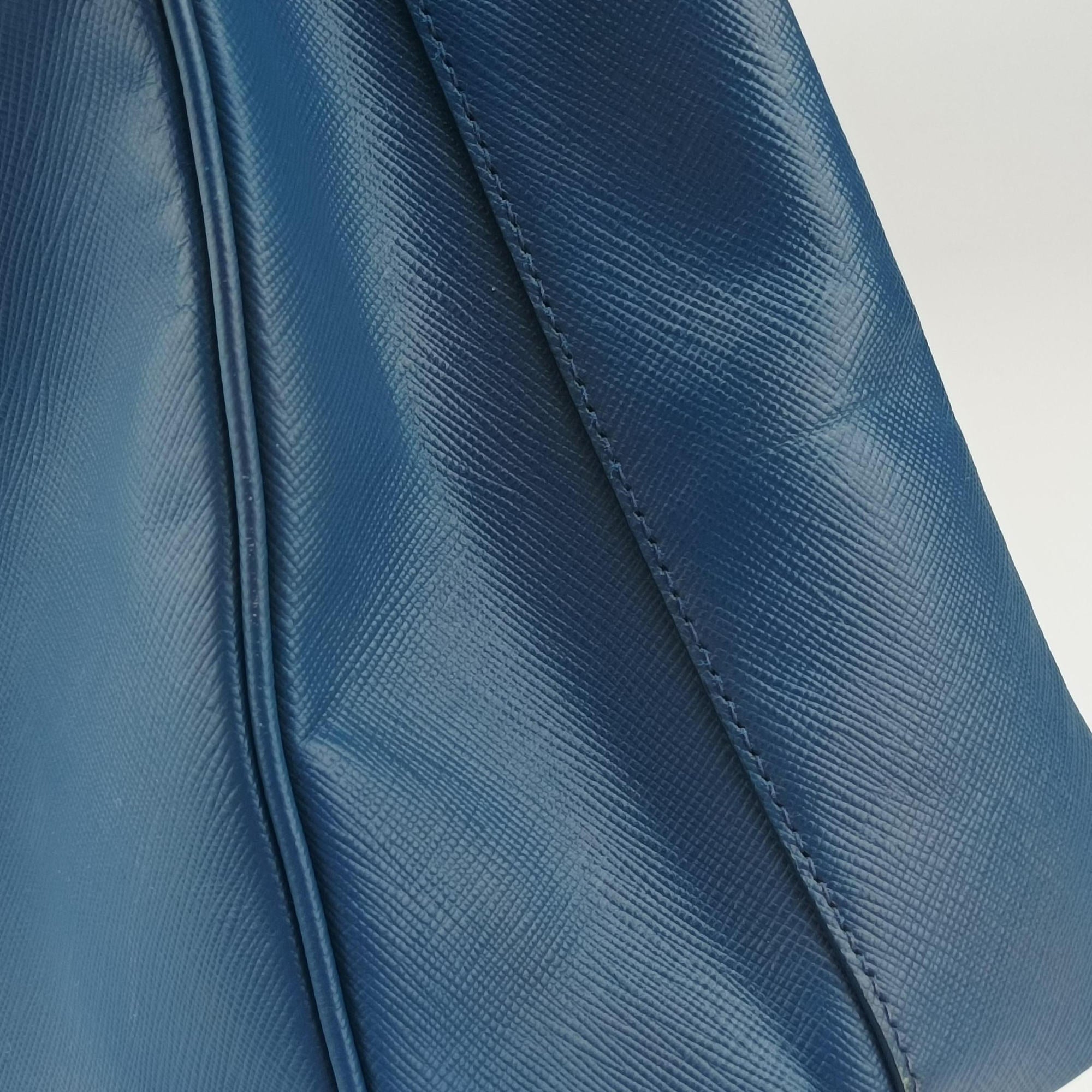 Secondhand Prada Galleria Blue SAFFIANO Leather BN2274 handbag | stylenewstar