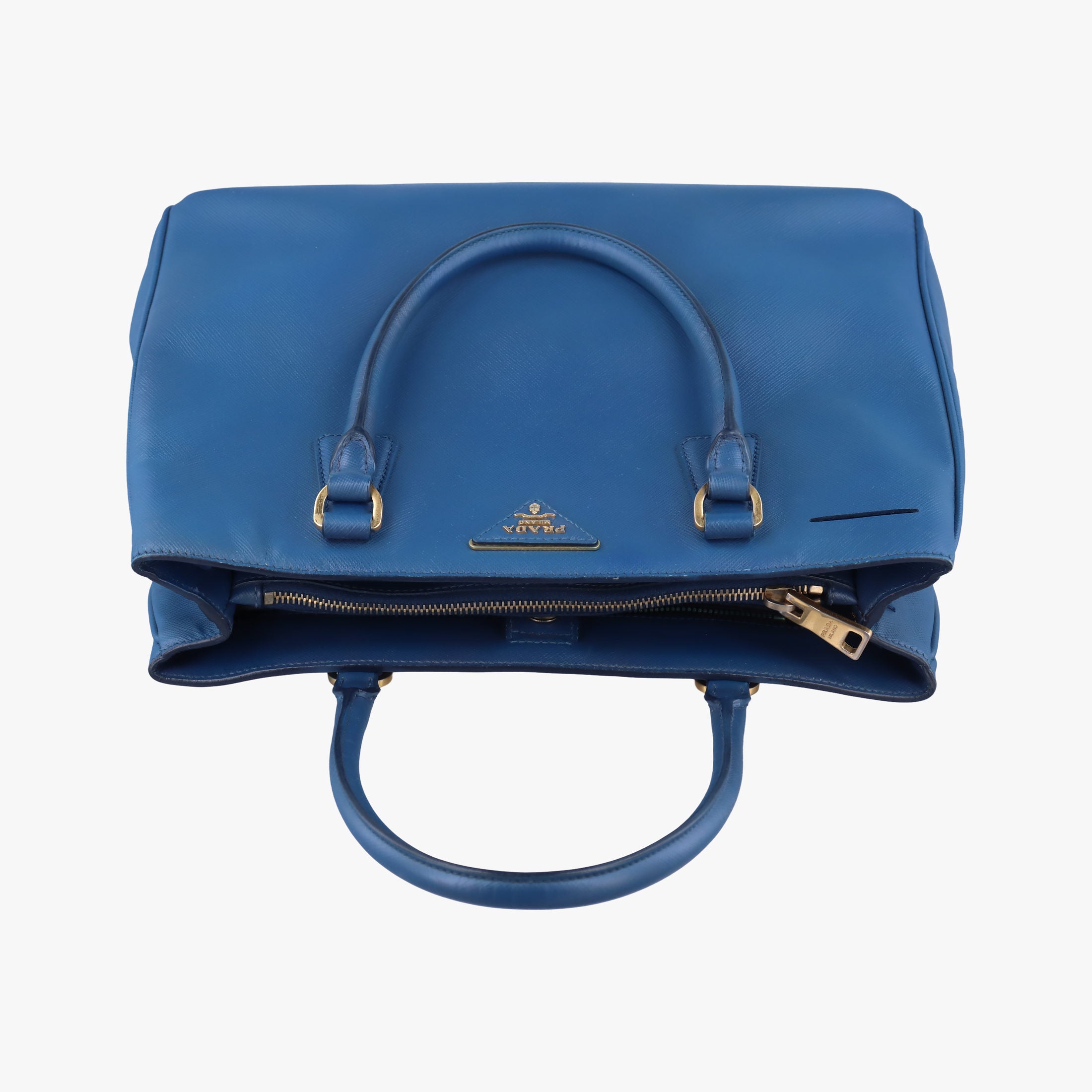 Secondhand Prada Galleria Blue SAFFIANO Leather BN2274 handbag | stylenewstar
