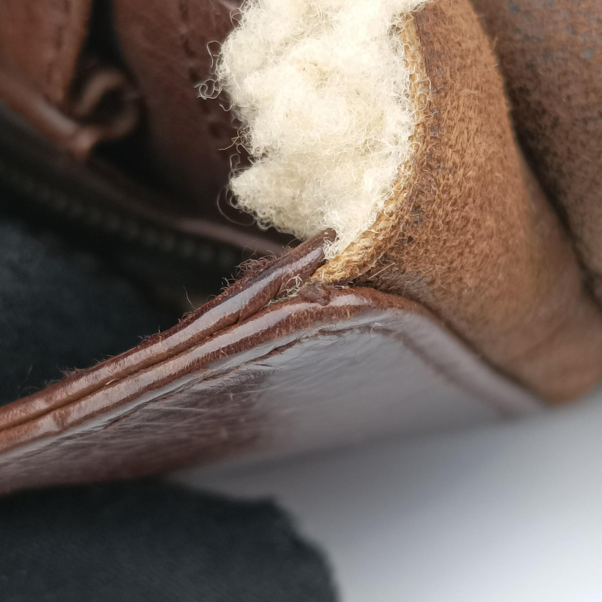 Pre-owned Christian Dior Flight brown x beige Leather x Mouton  shoulderbag | stylenewstar