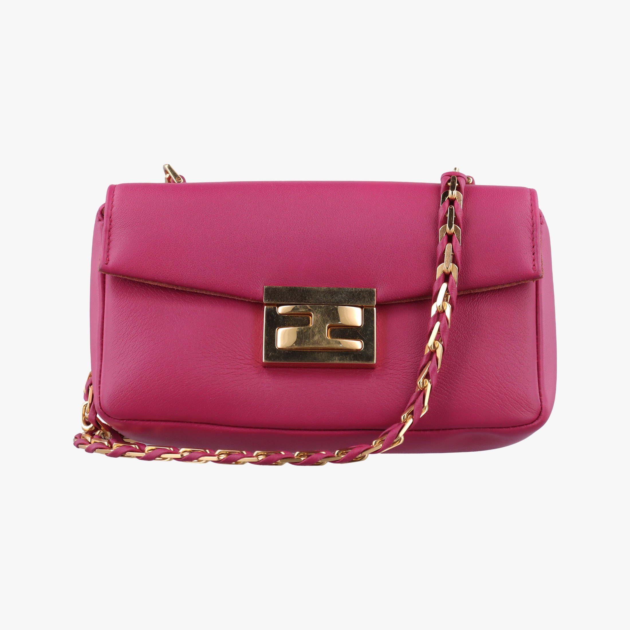 Secondhand Fendi Mini Be Baguette Rose Leather 8M0315 shoulderbag | stylenewstar