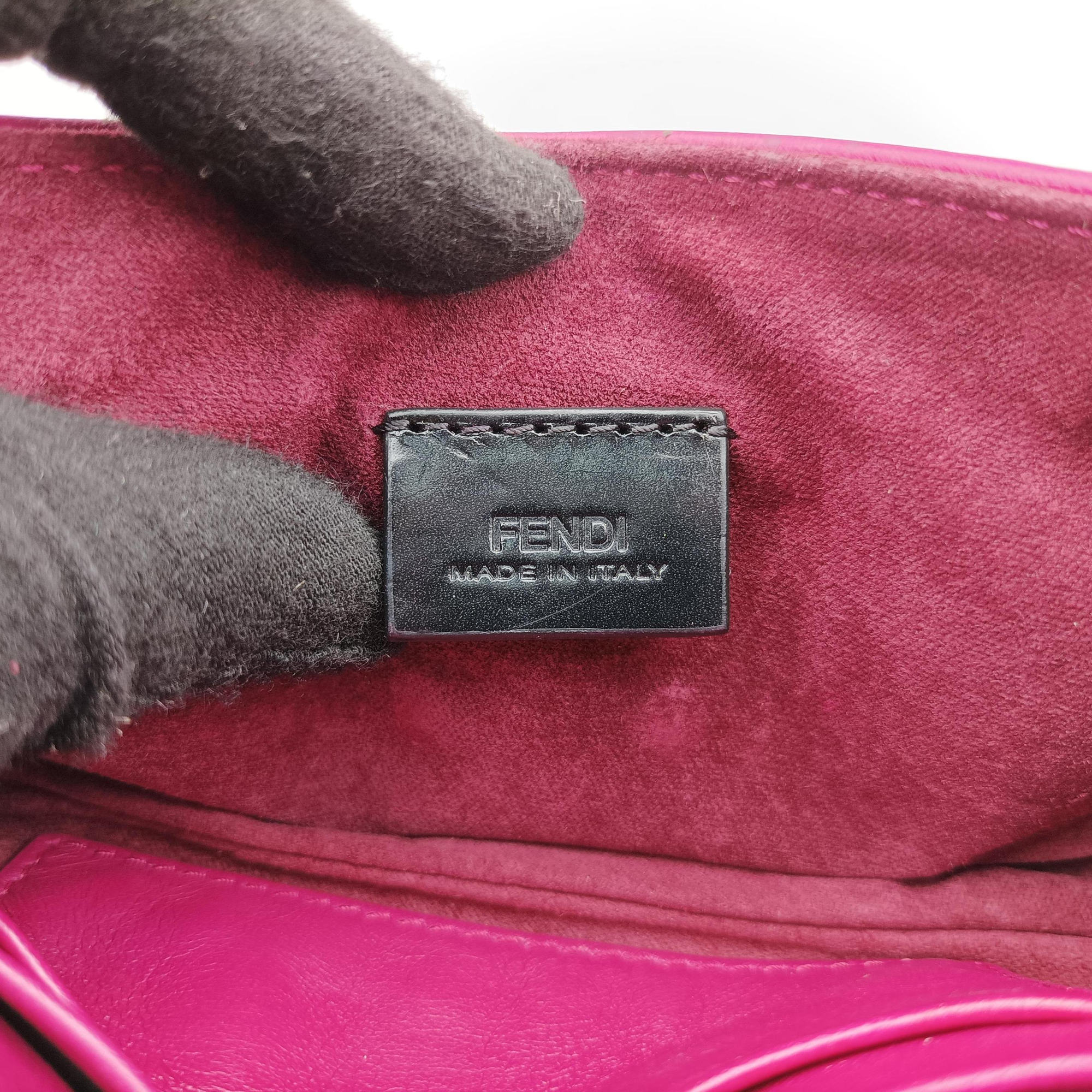 Secondhand Fendi Mini Be Baguette Rose Leather 8M0315 shoulderbag | stylenewstar