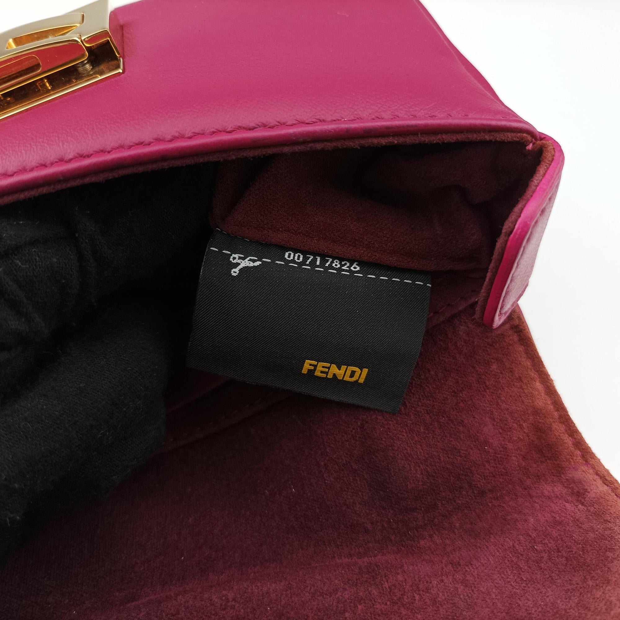 Secondhand Fendi Mini Be Baguette Rose Leather 8M0315 shoulderbag | stylenewstar