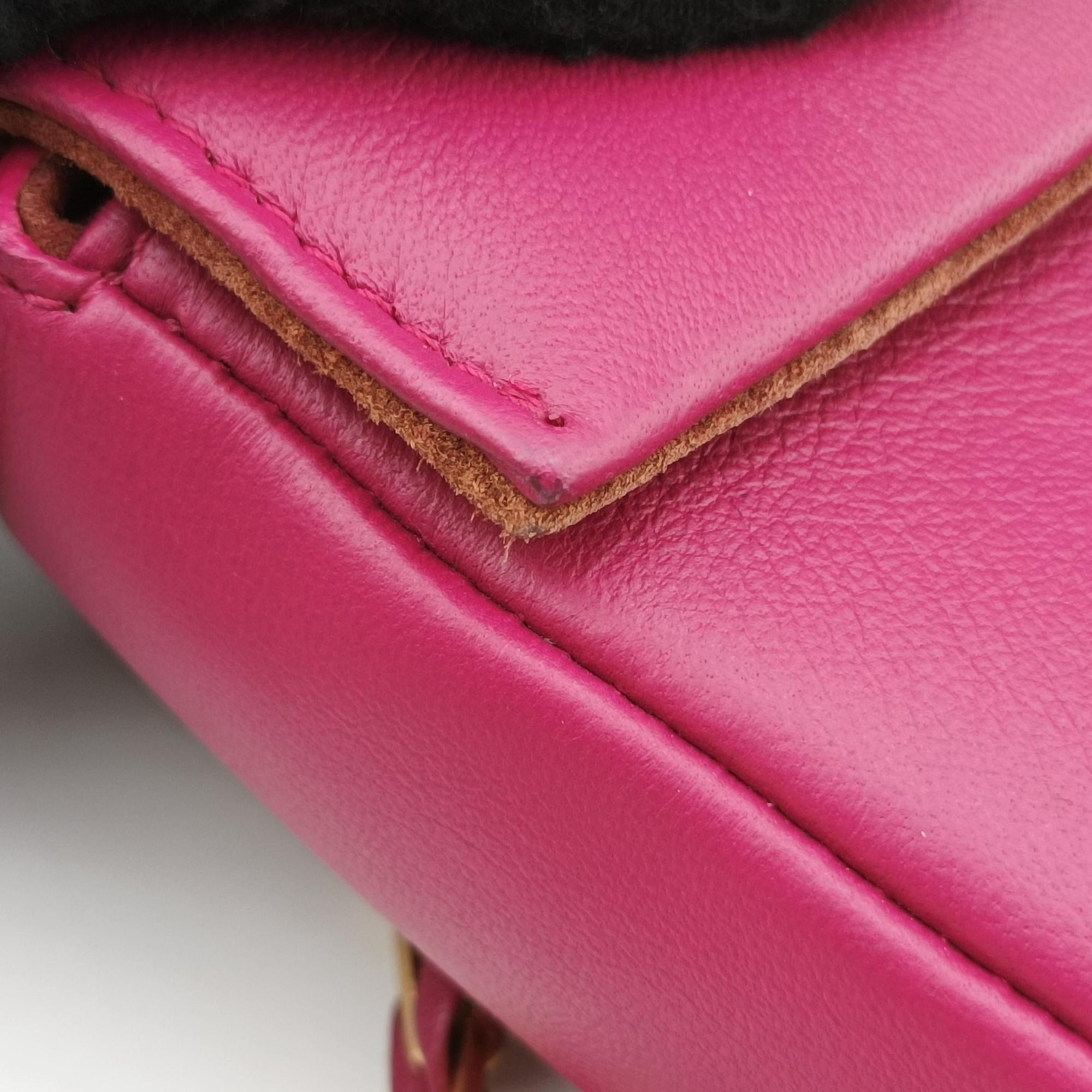 Secondhand Fendi Mini Be Baguette Rose Leather 8M0315 shoulderbag | stylenewstar