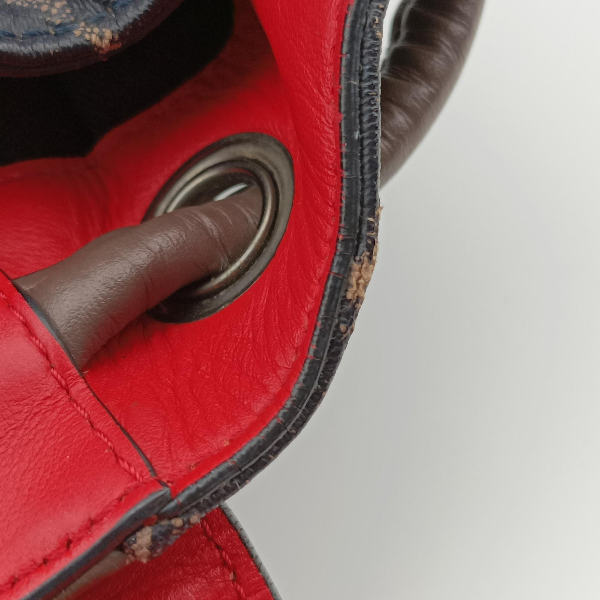Pre-owned Christian Louboutin Explorafunk Black x Red leather  backpack/rucksack | stylenewstar