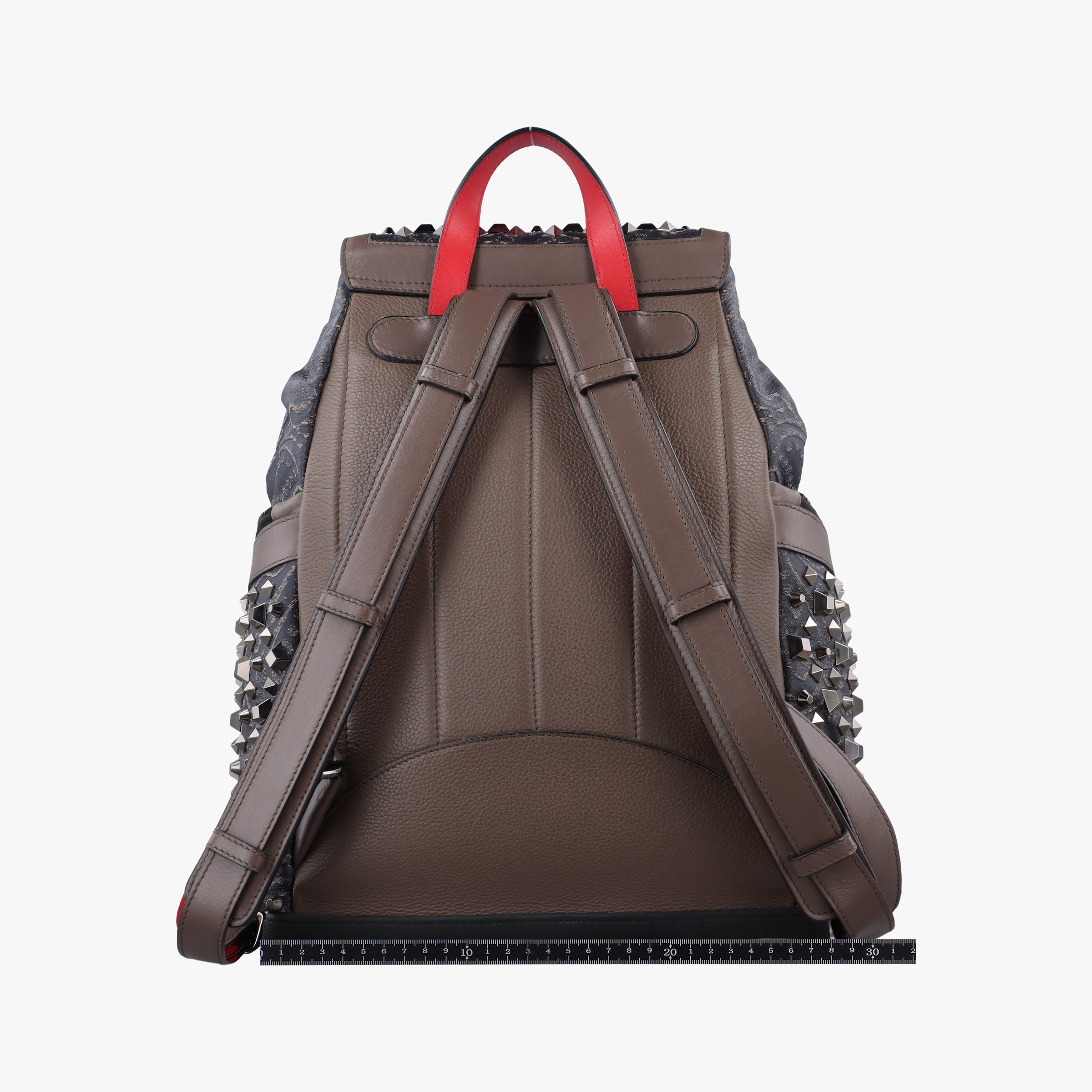 Pre-owned Christian Louboutin Explorafunk Black x Red leather  backpack/rucksack | stylenewstar