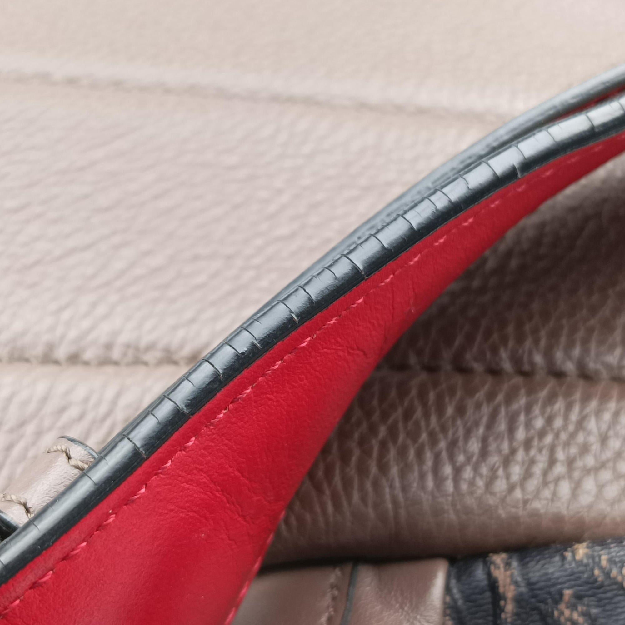 Pre-owned Christian Louboutin Explorafunk Black x Red leather  backpack/rucksack | stylenewstar