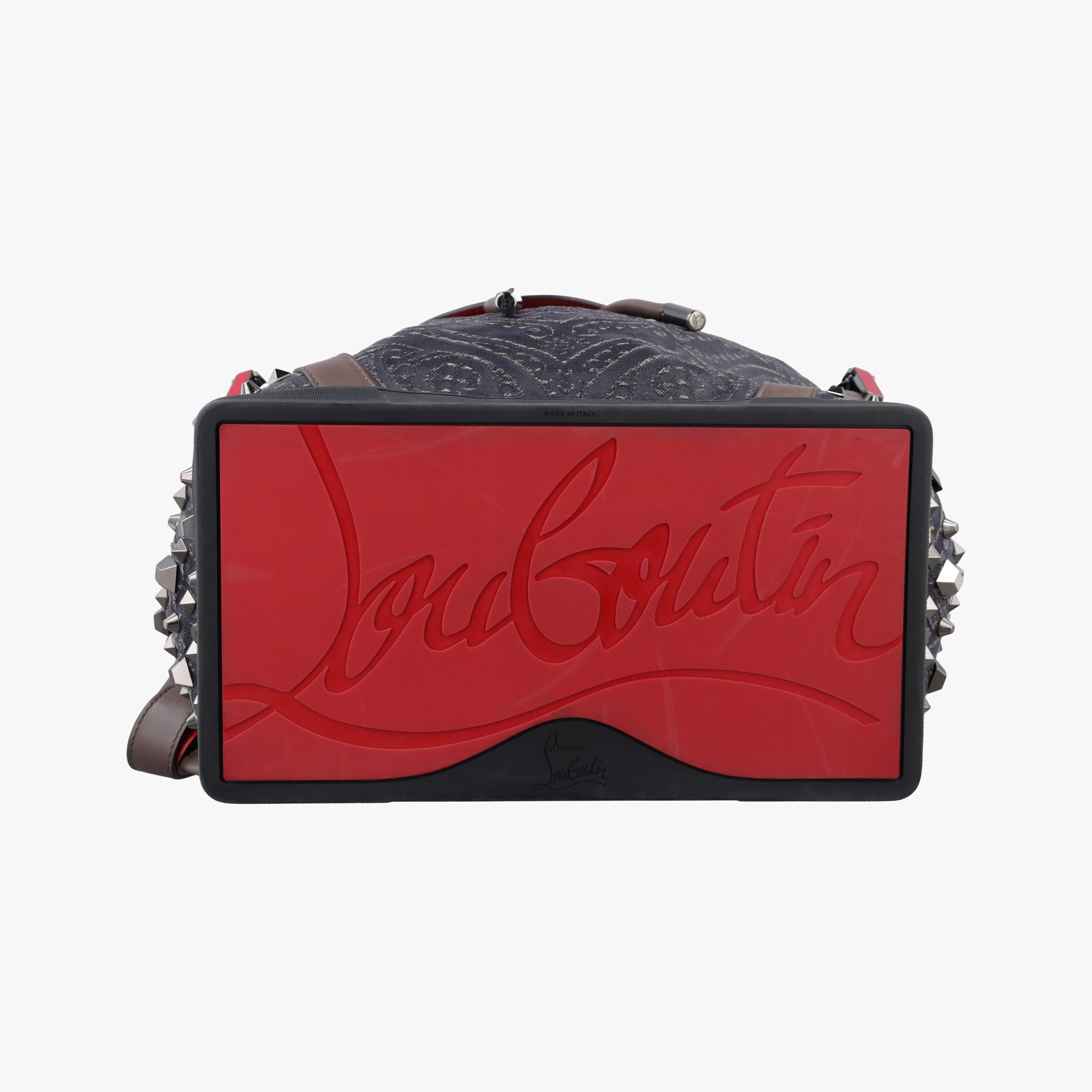 Pre-owned Christian Louboutin Explorafunk Black x Red leather  backpack/rucksack | stylenewstar