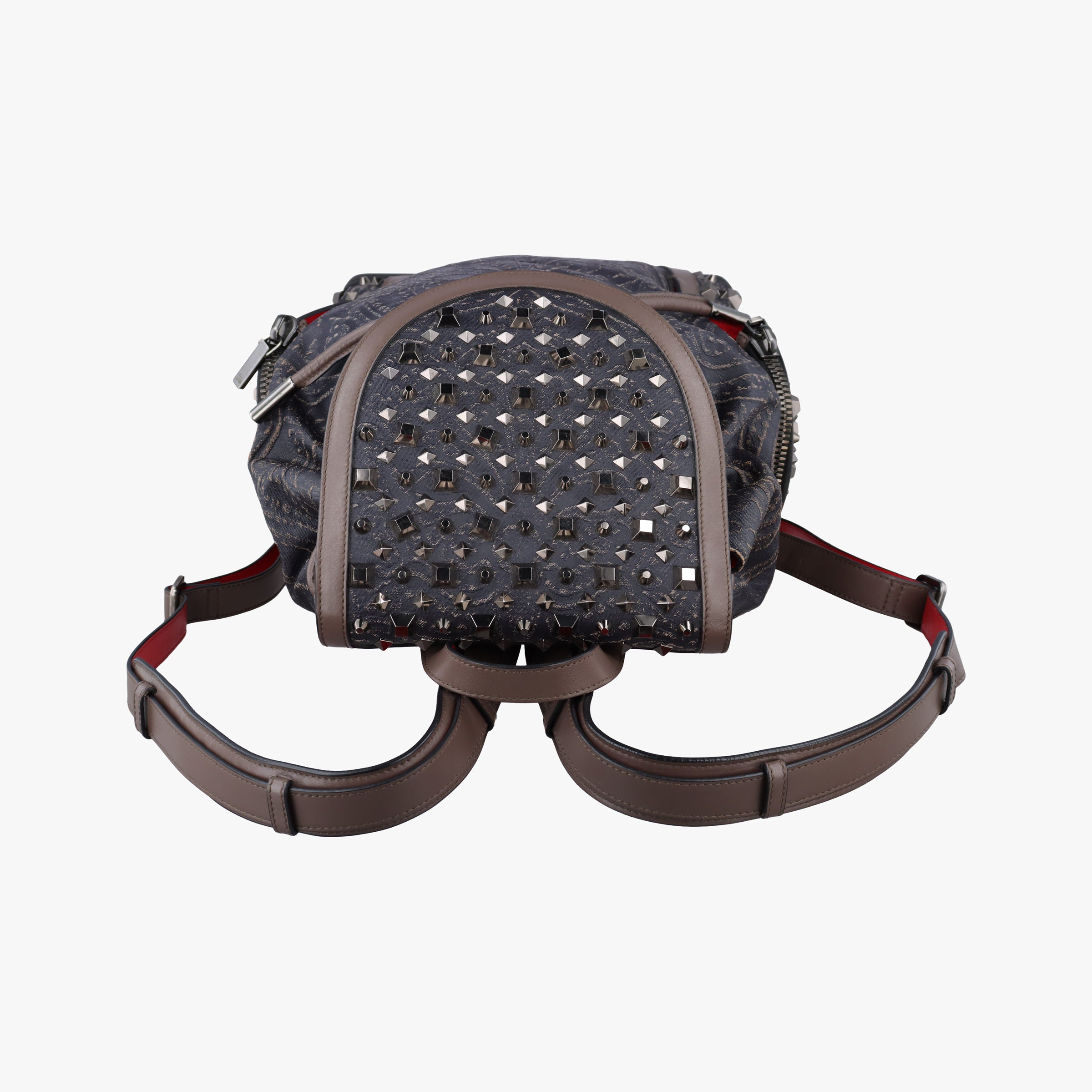 Pre-owned Christian Louboutin Explorafunk Black x Red leather  backpack/rucksack | stylenewstar